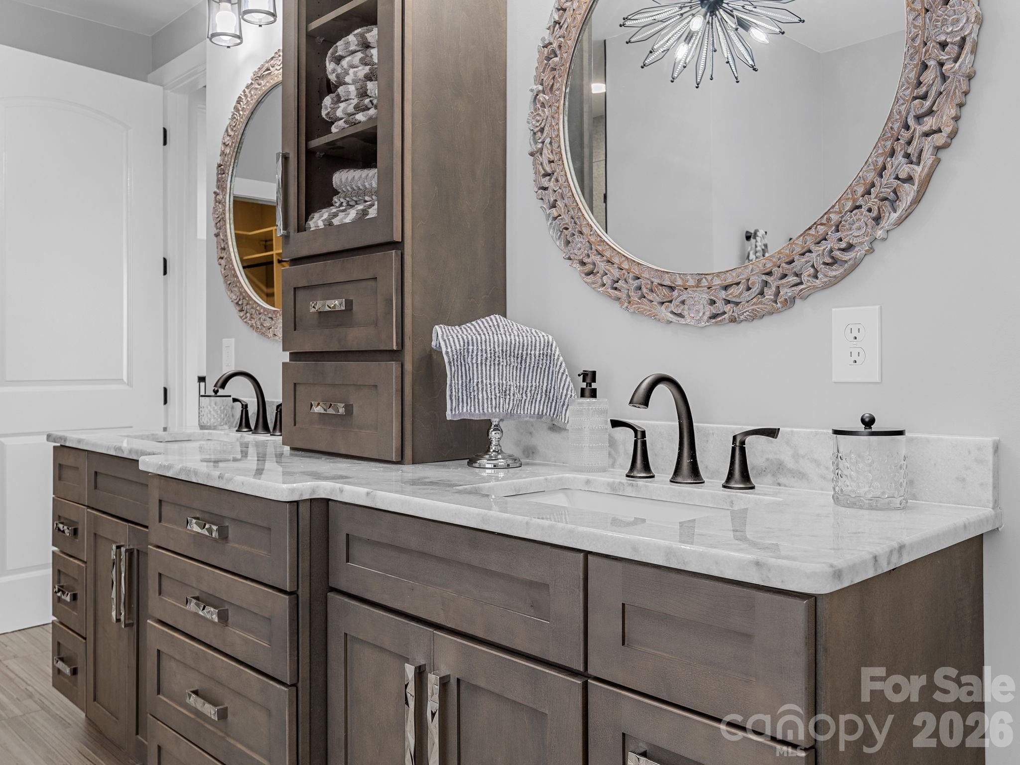 Vanity tower and below counter cabinets insure plenty of storage. - 345 Preservation Trail, Columbus