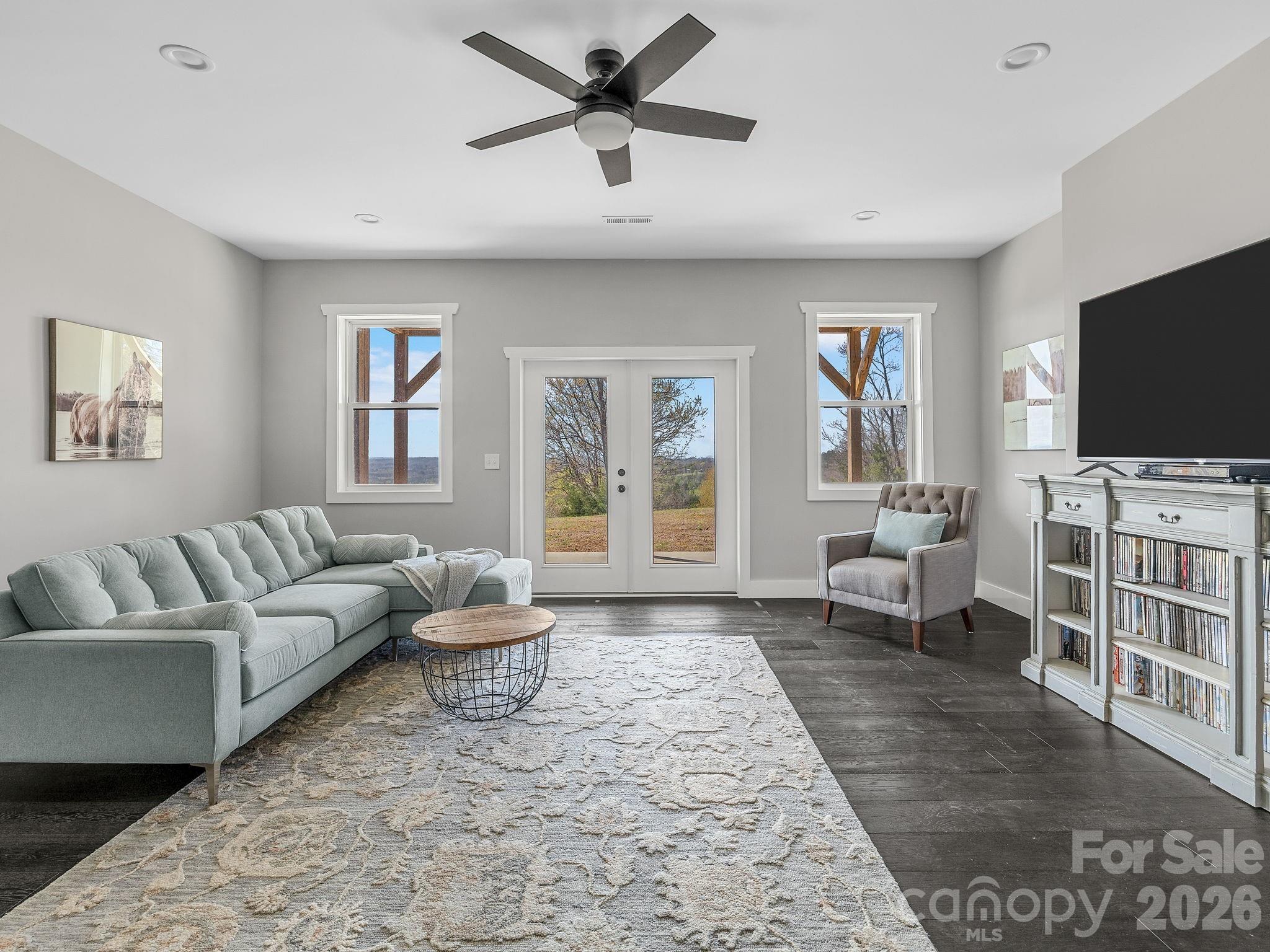 French doors lead to outside patio. - 345 Preservation Trail, Columbus