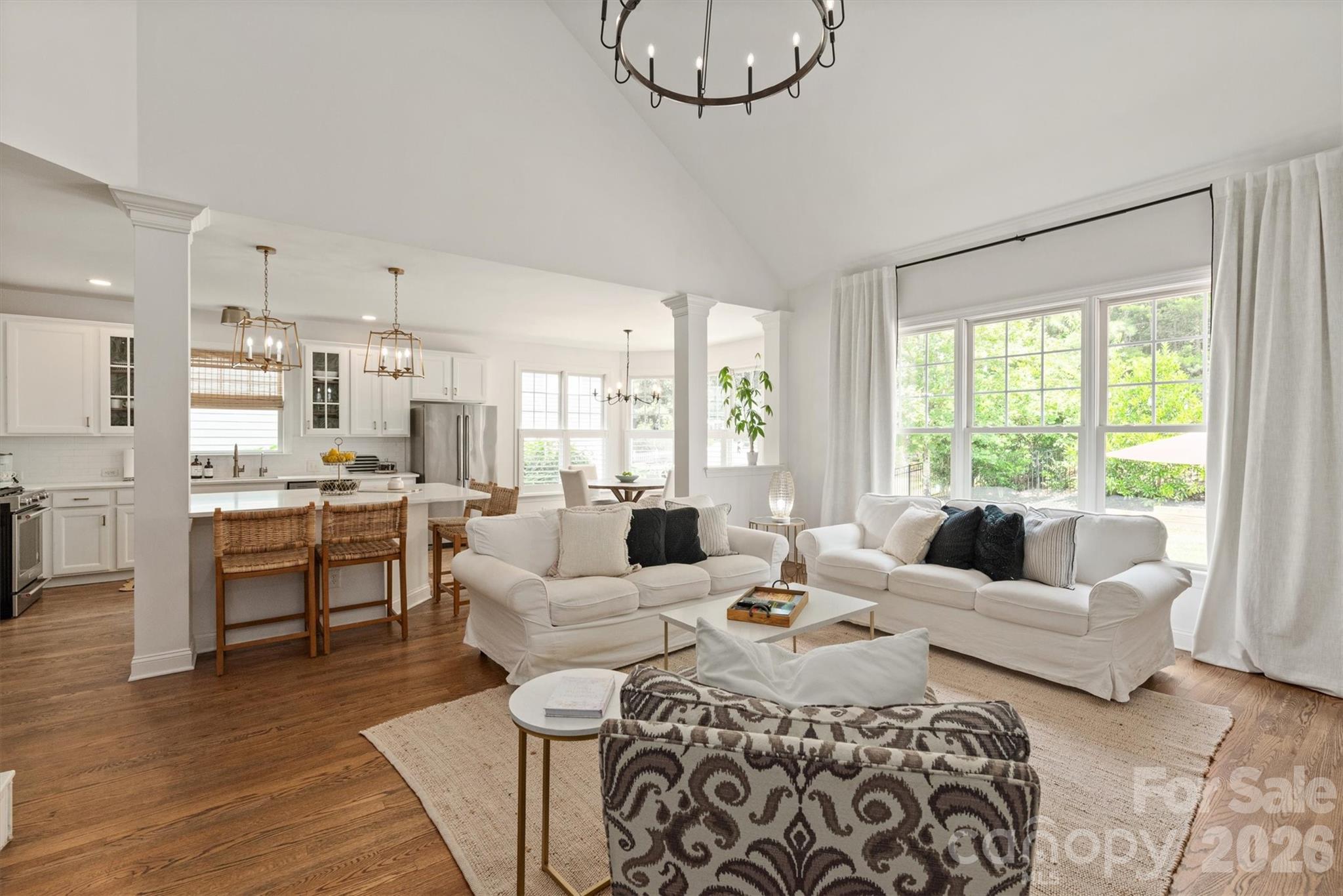 Two story family room and filled with natural light! - 869 Stratford Run Drive, Fort Mill