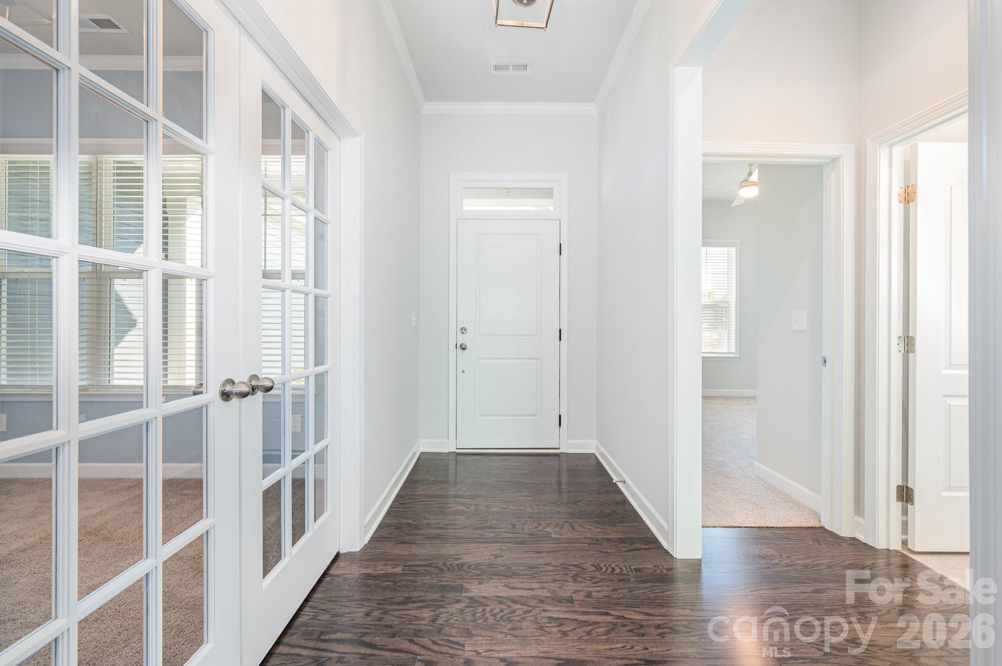 Entry foyer with an office right near the front door. - 456 Lucky Drive NW, Concord