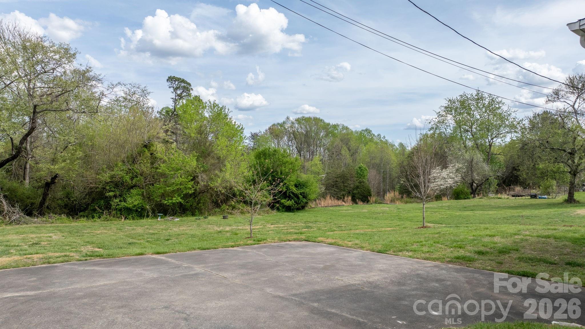 Parking pad and large level yard - 118 Whitley Road, Morganton