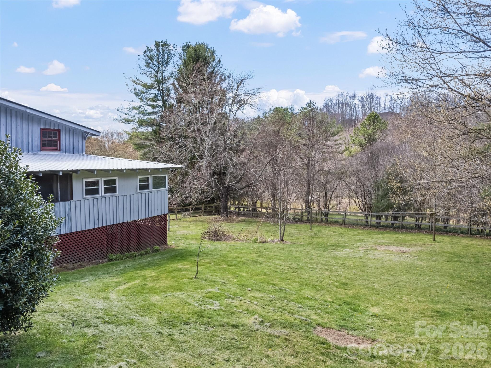 Fenced in yard on north side of house - 838 Hidden Valley Road, Clyde