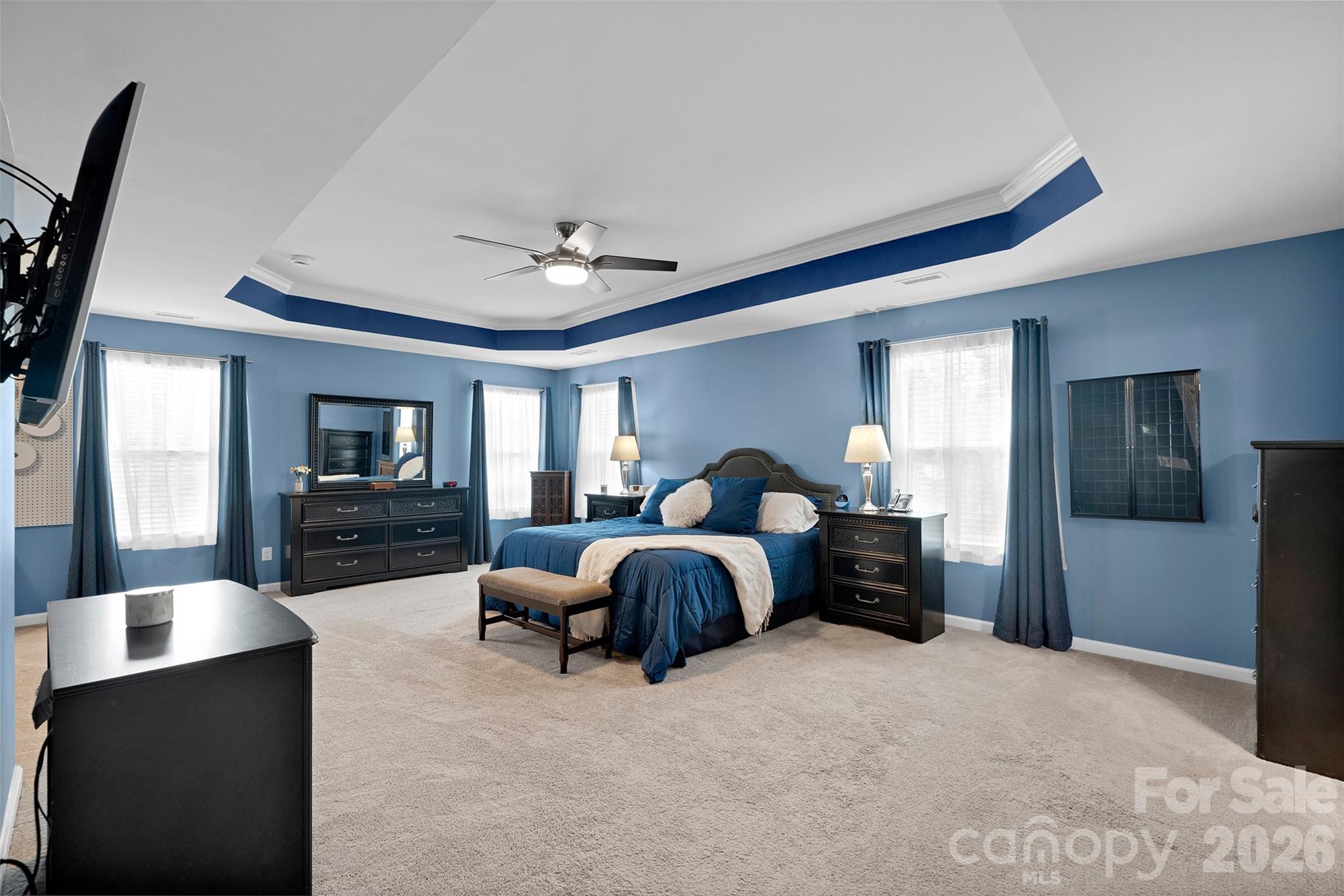 Primary bedroom with ENORMOUS CUSTOM closet - 1797 Mill Creek Lane SW, Concord