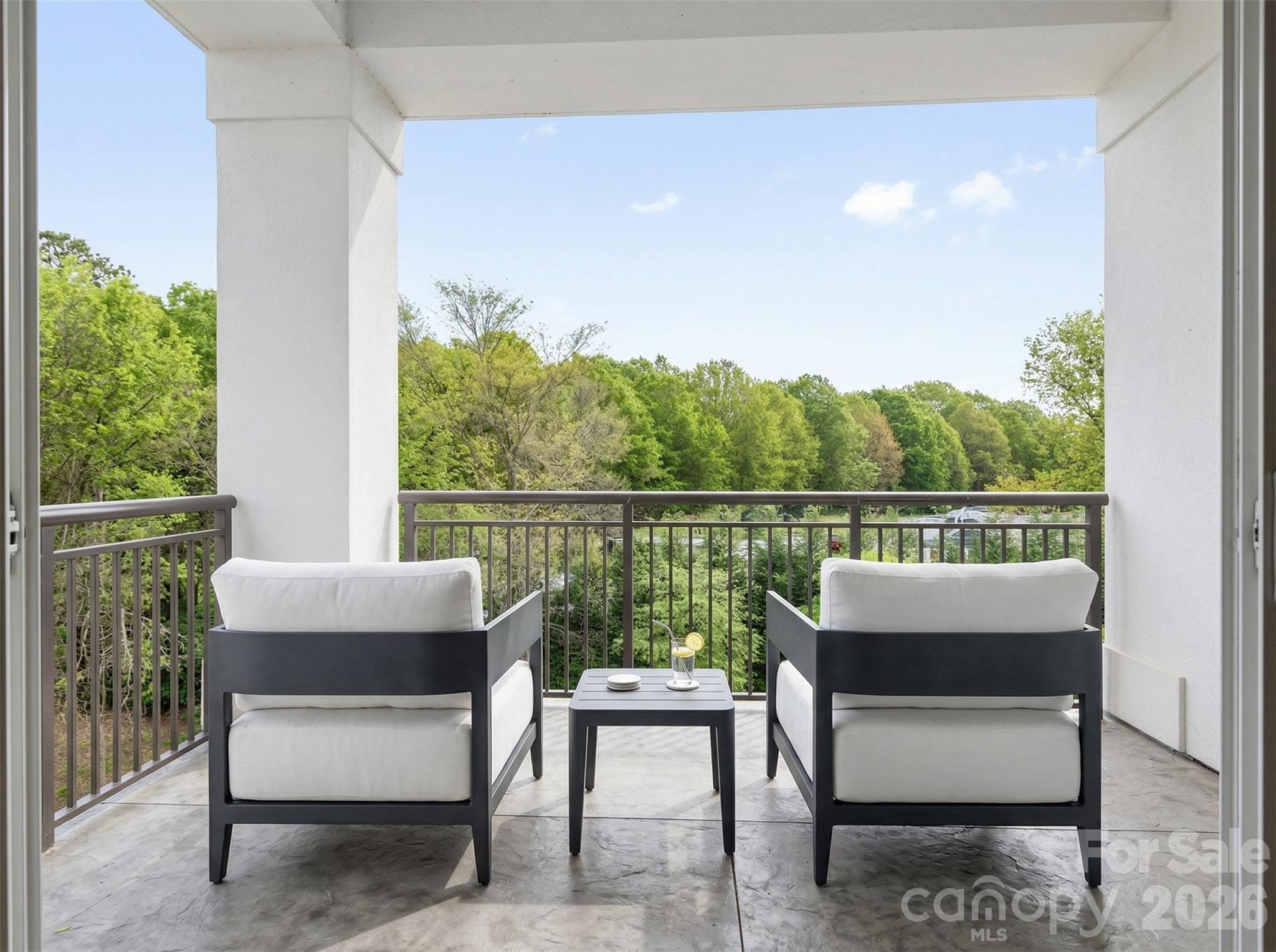 Virtually staged Balcony off the Primary Bedroom - 19329 Watermark Drive, Cornelius