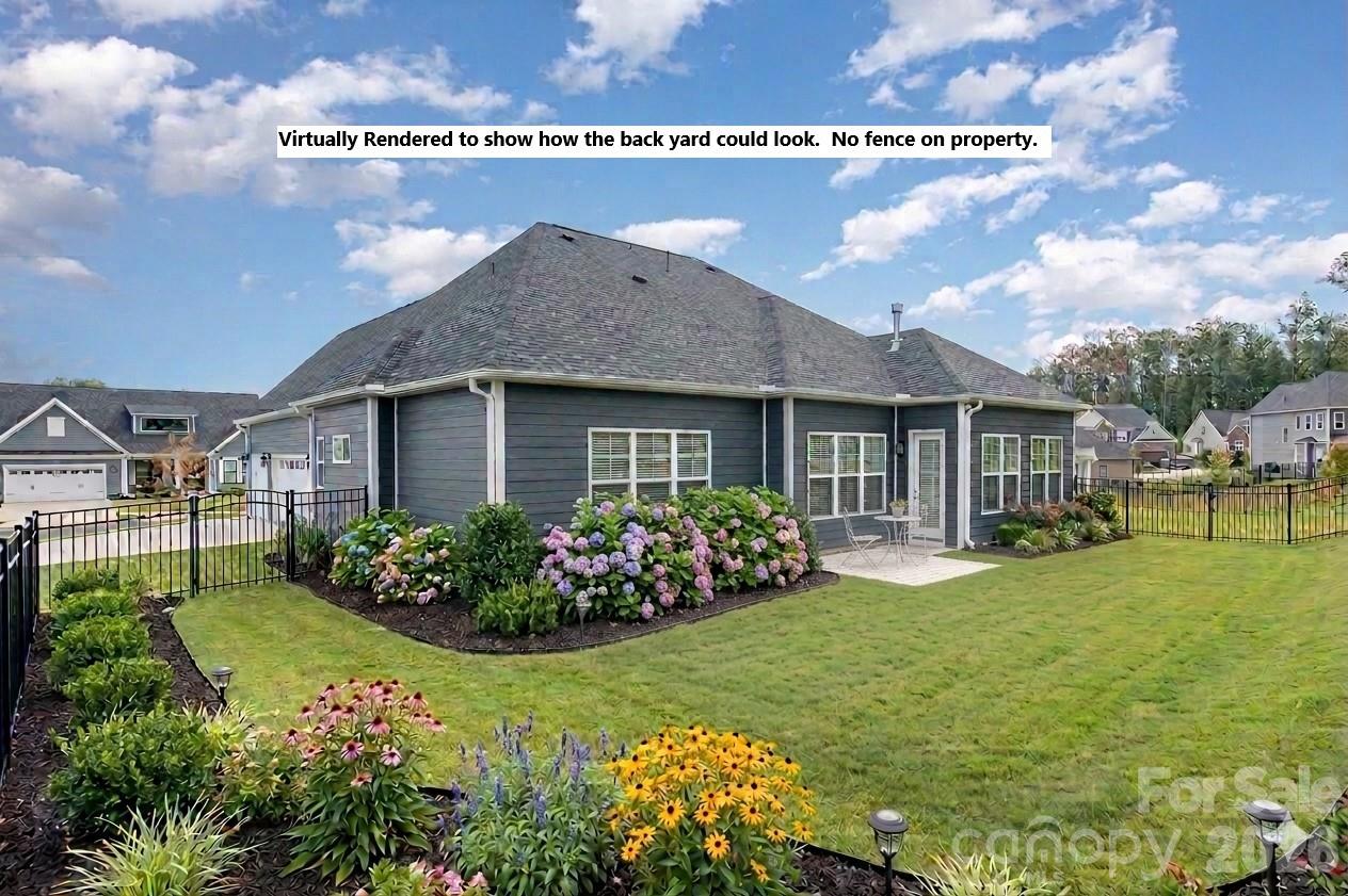 Virtually staged rear yard. - 456 Lucky Drive NW, Concord