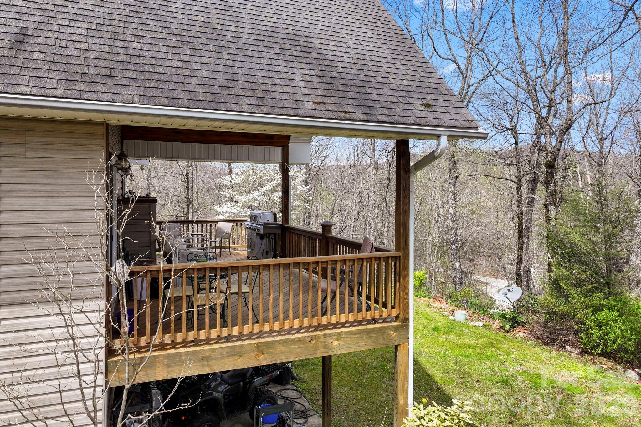 Side view of the porch - 13705 Rosman Highway, Lake Toxaway
