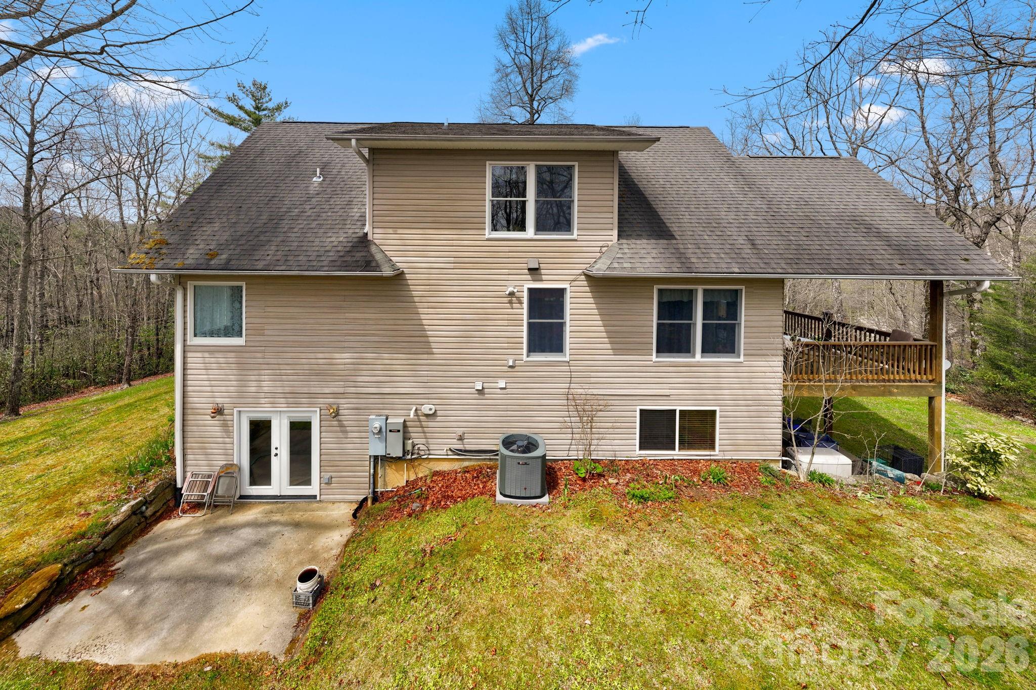 Back view of the home showing separate entrance - 13705 Rosman Highway, Lake Toxaway