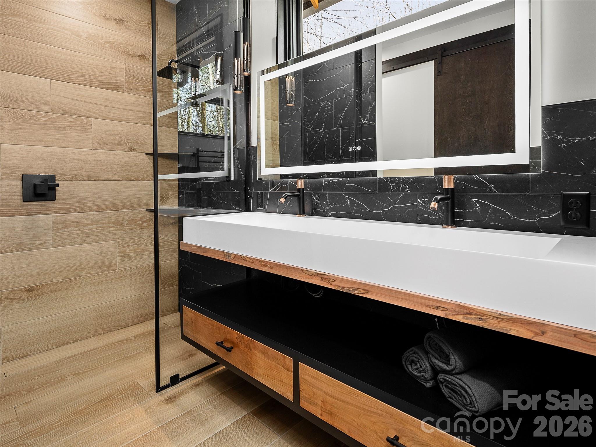 Primary Bathroom with a  Zero Entry shower - 80 Hemlock Circle, Black Mountain