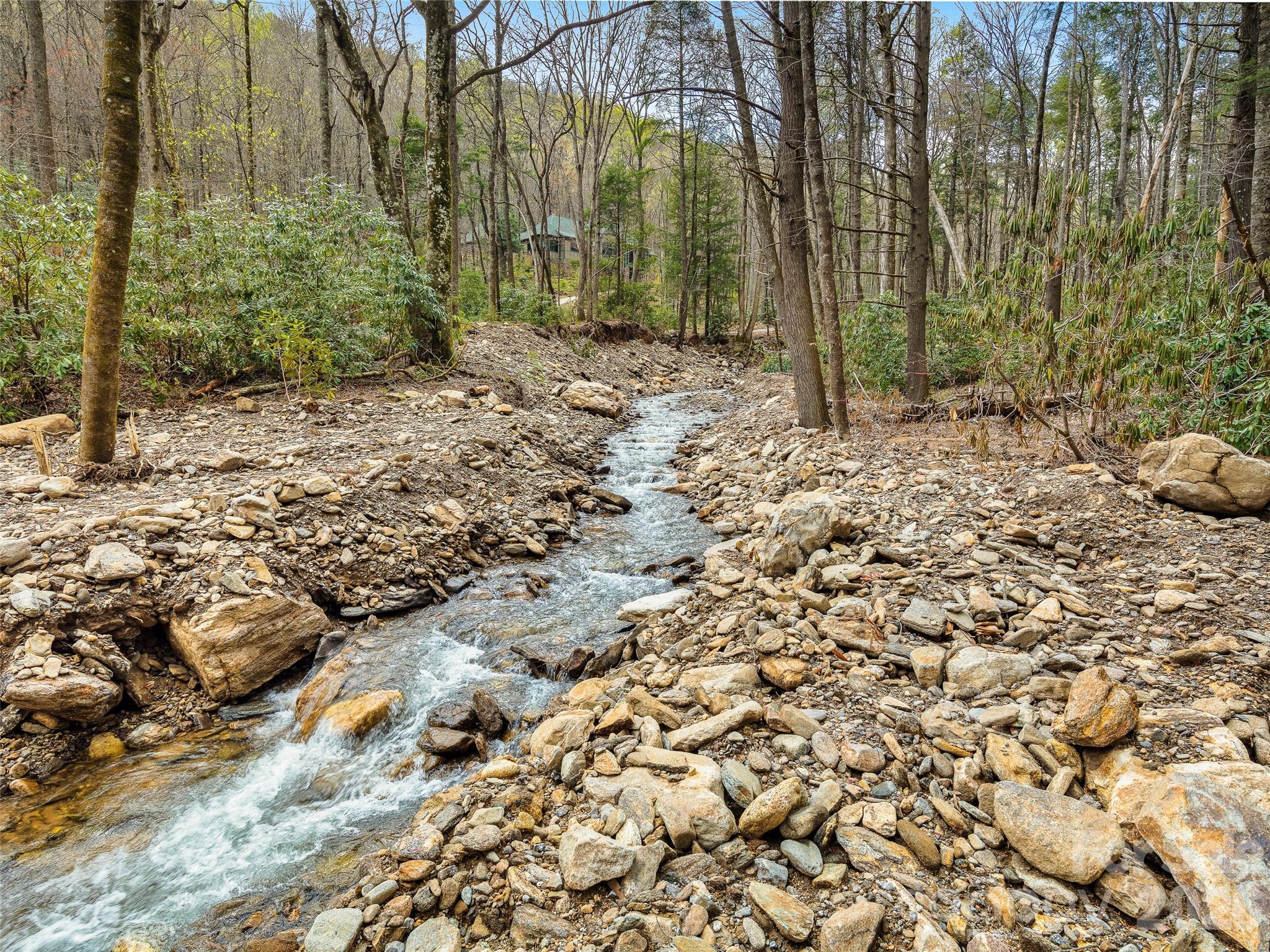 Enjoy this wonderful creek in the backyard - 80 Hemlock Circle, Black Mountain