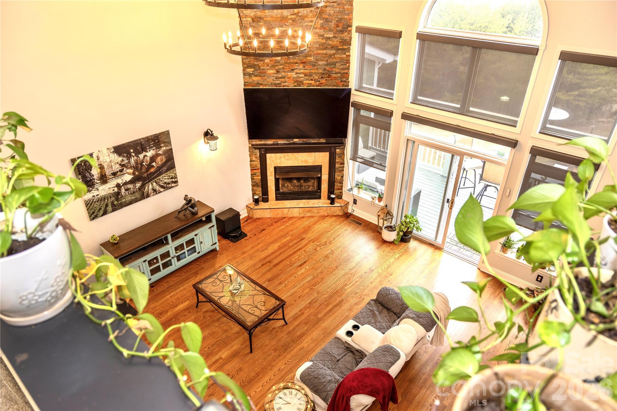 looking down onto the livingroom - 5 Gemini Heights, Weaverville