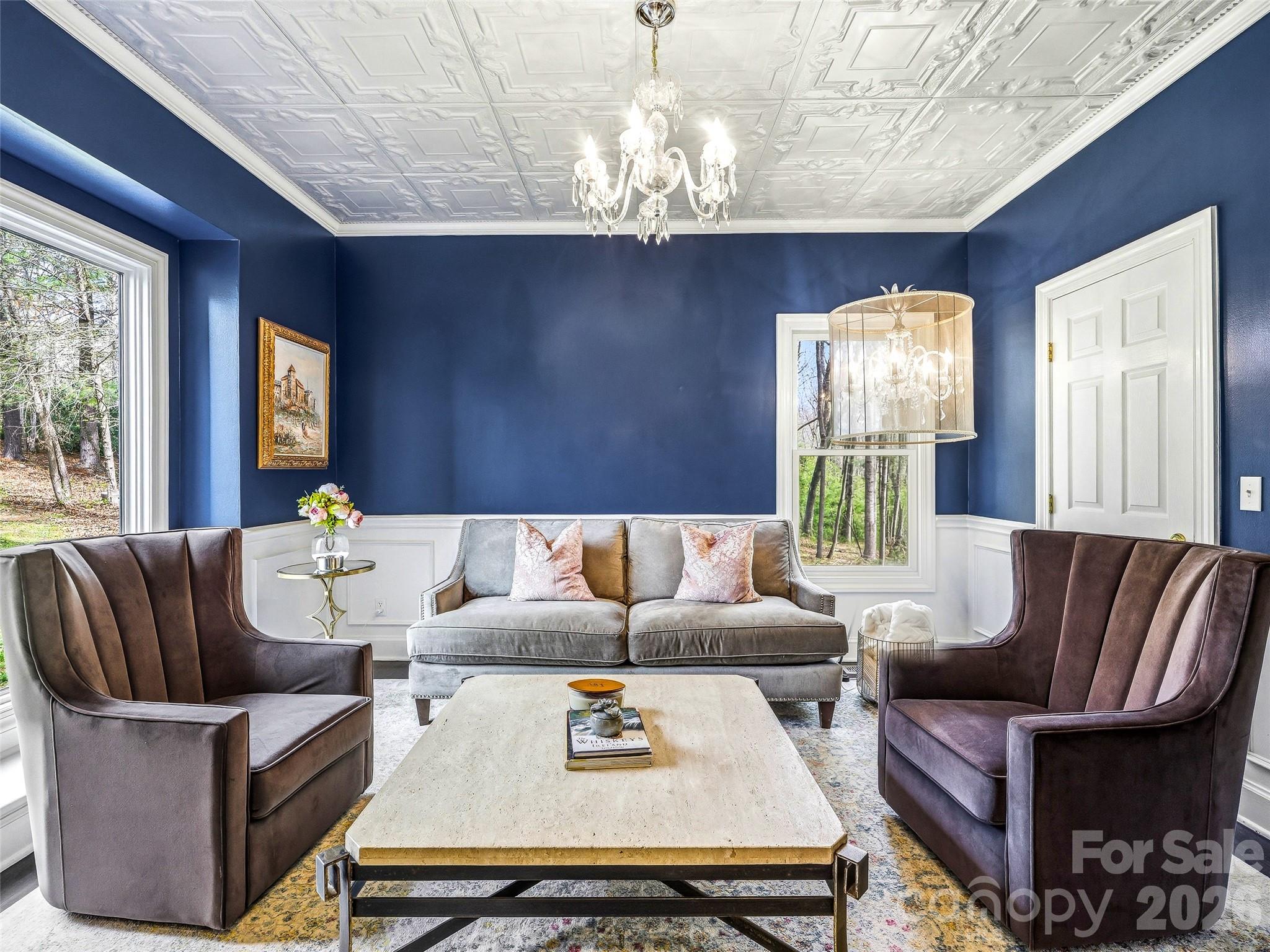 Formal dining room off the kitchen or could be used as a living room. - 32 Franklin Farm Road, Fletcher