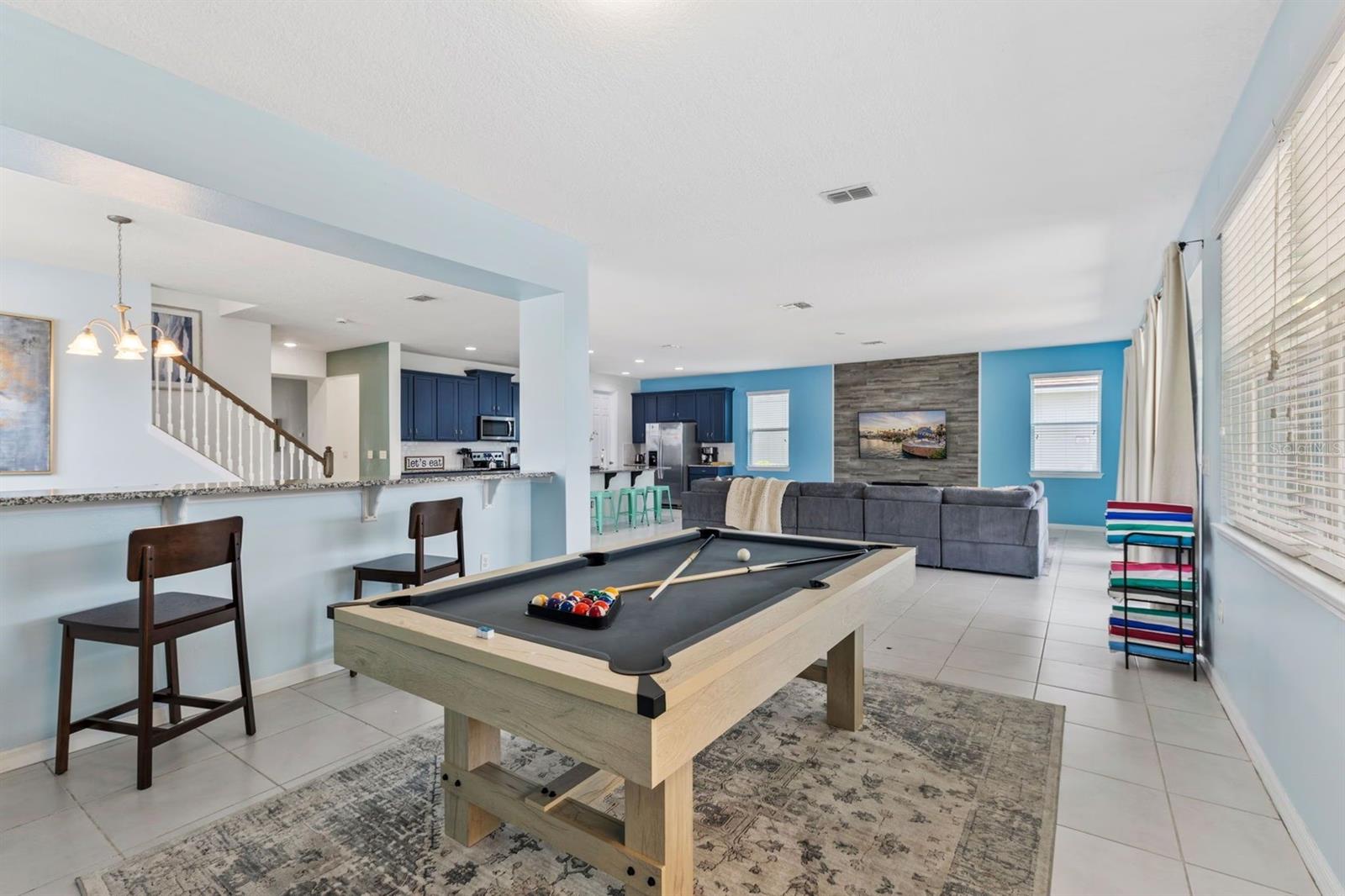 Pool table in living area - 9042 SUNSHINE RIDGE LOOP, KISSIMMEE