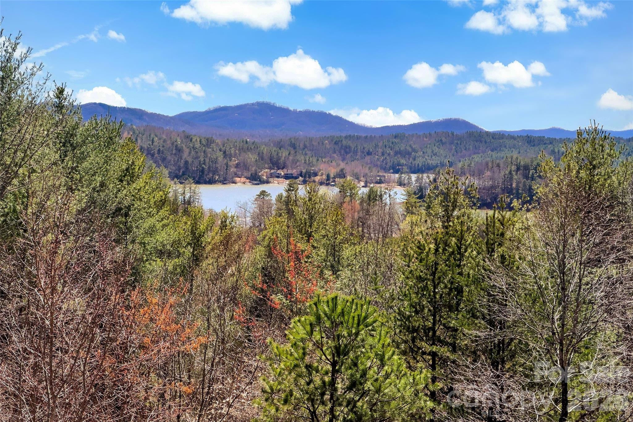Winter view: Lake James and the Linville Mountains with the leaves down - 207 Lake Crest Drive, Nebo