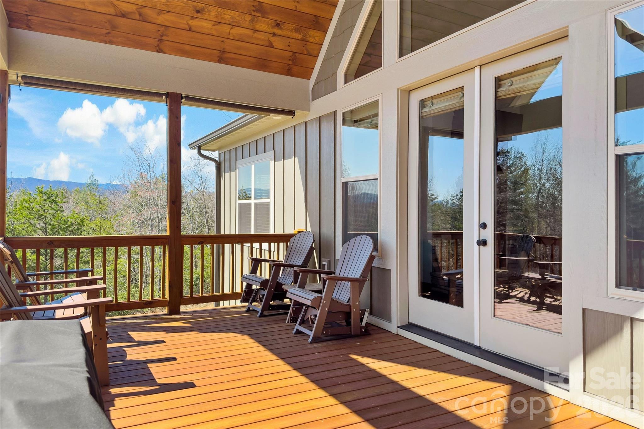 Porch seating built for the view; covered for all seasons - 207 Lake Crest Drive, Nebo