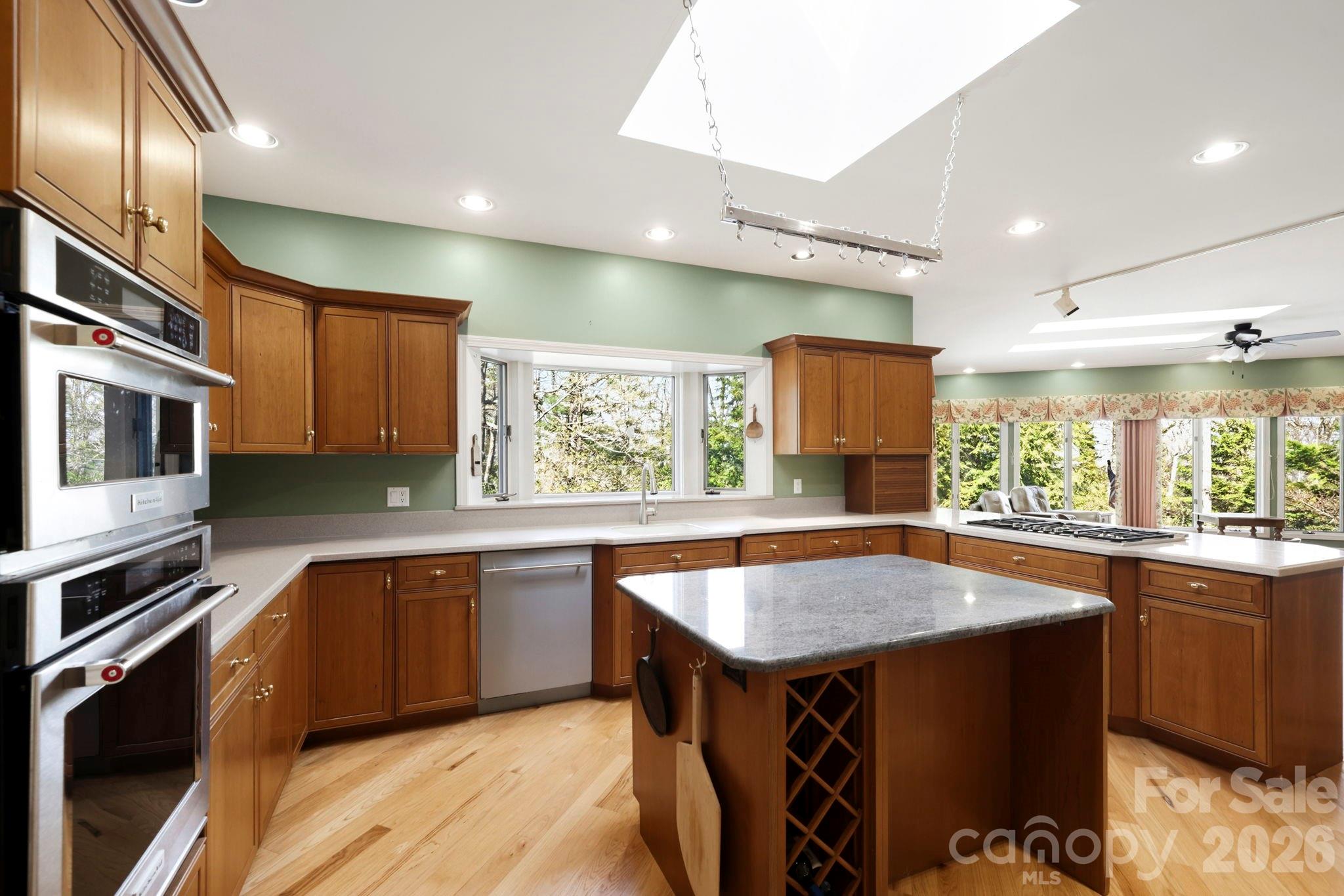 Bright kitchen with skylights - 100 Elmridge Drive, Flat Rock