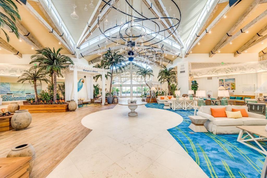 Spacious indoor lounge area in Margaritaville Resort Orlando near Walt Disney World - 8075 KNEE DEEP RD, KISSIMMEE