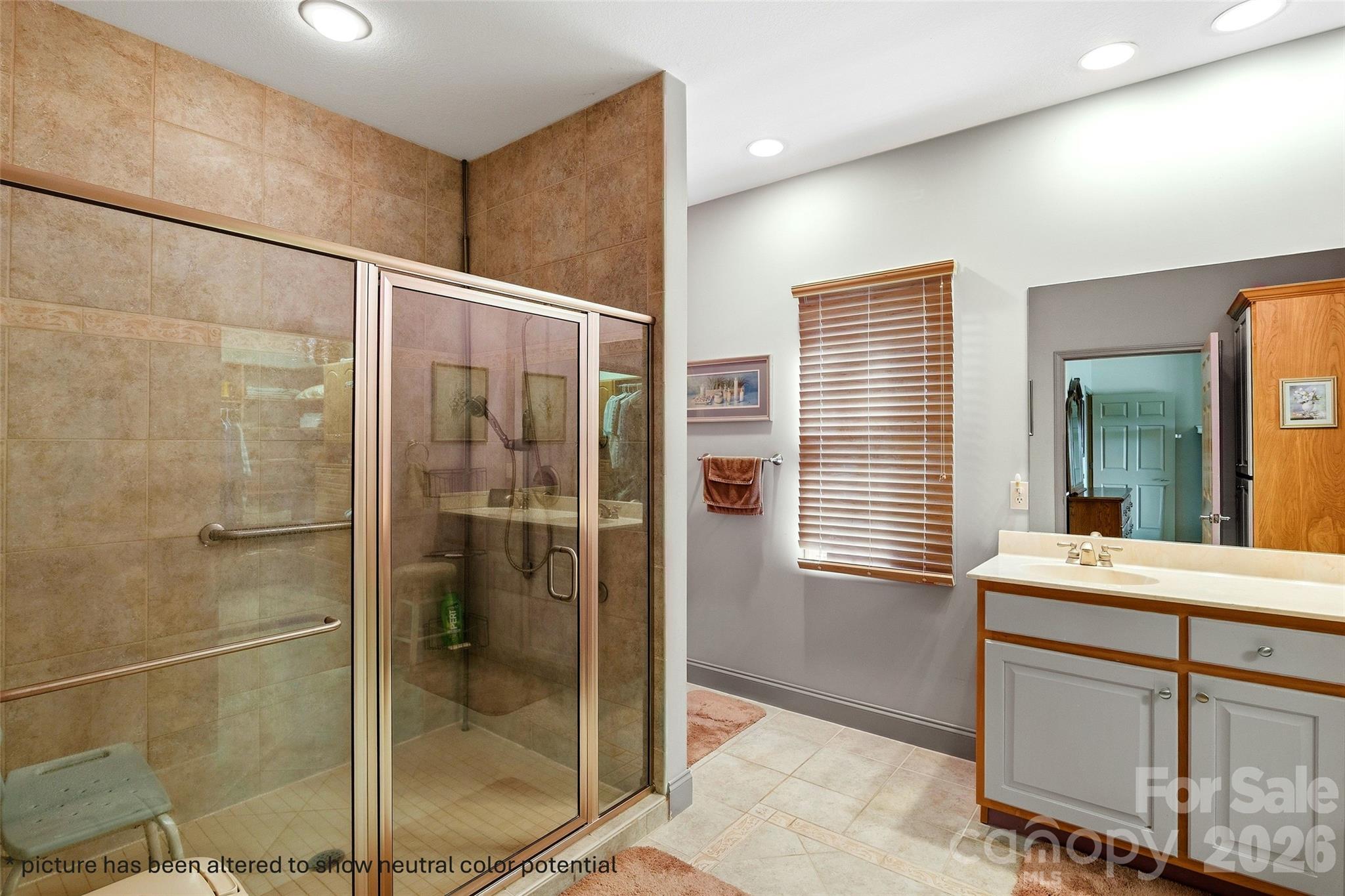 Primary Bathroom - note picture has been altered to show a neutral option - 1244 Windover Drive, Brevard