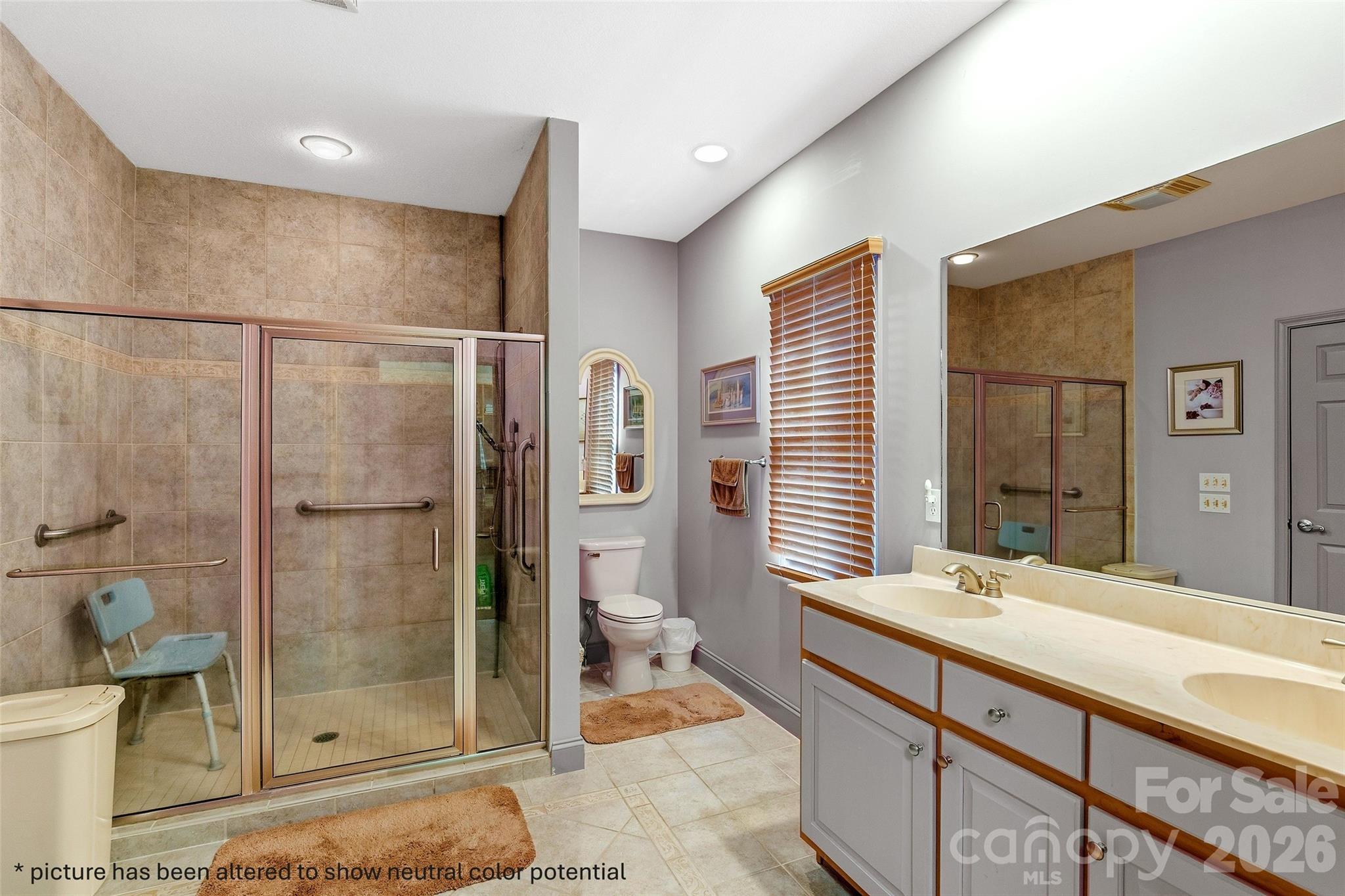 Primary Bathroom - note picture has been altered to show a neutral option - 1244 Windover Drive, Brevard