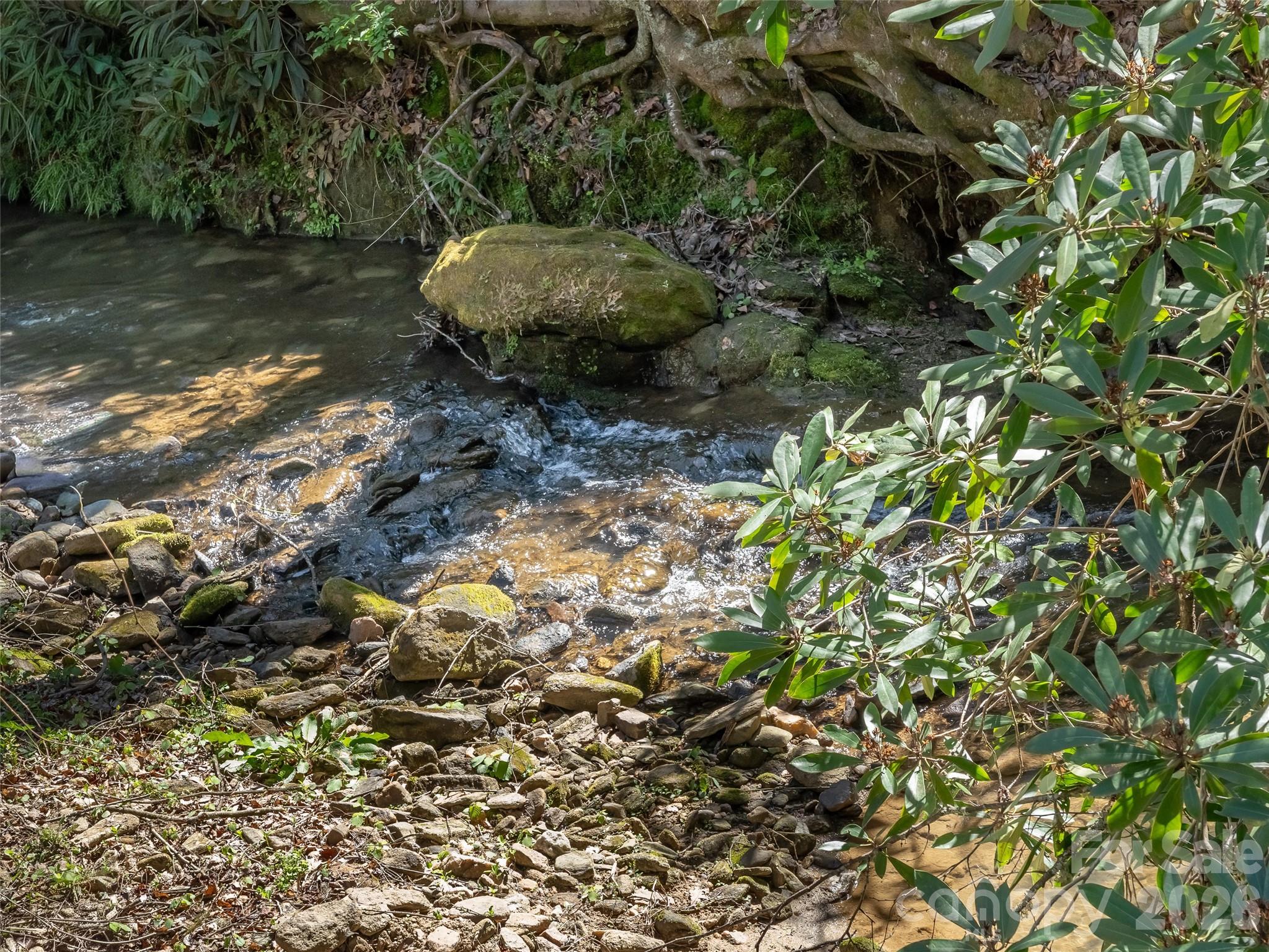 Creek runs throughout much of the 2+ acres - 40 Morning Dove Lane, Flat Rock