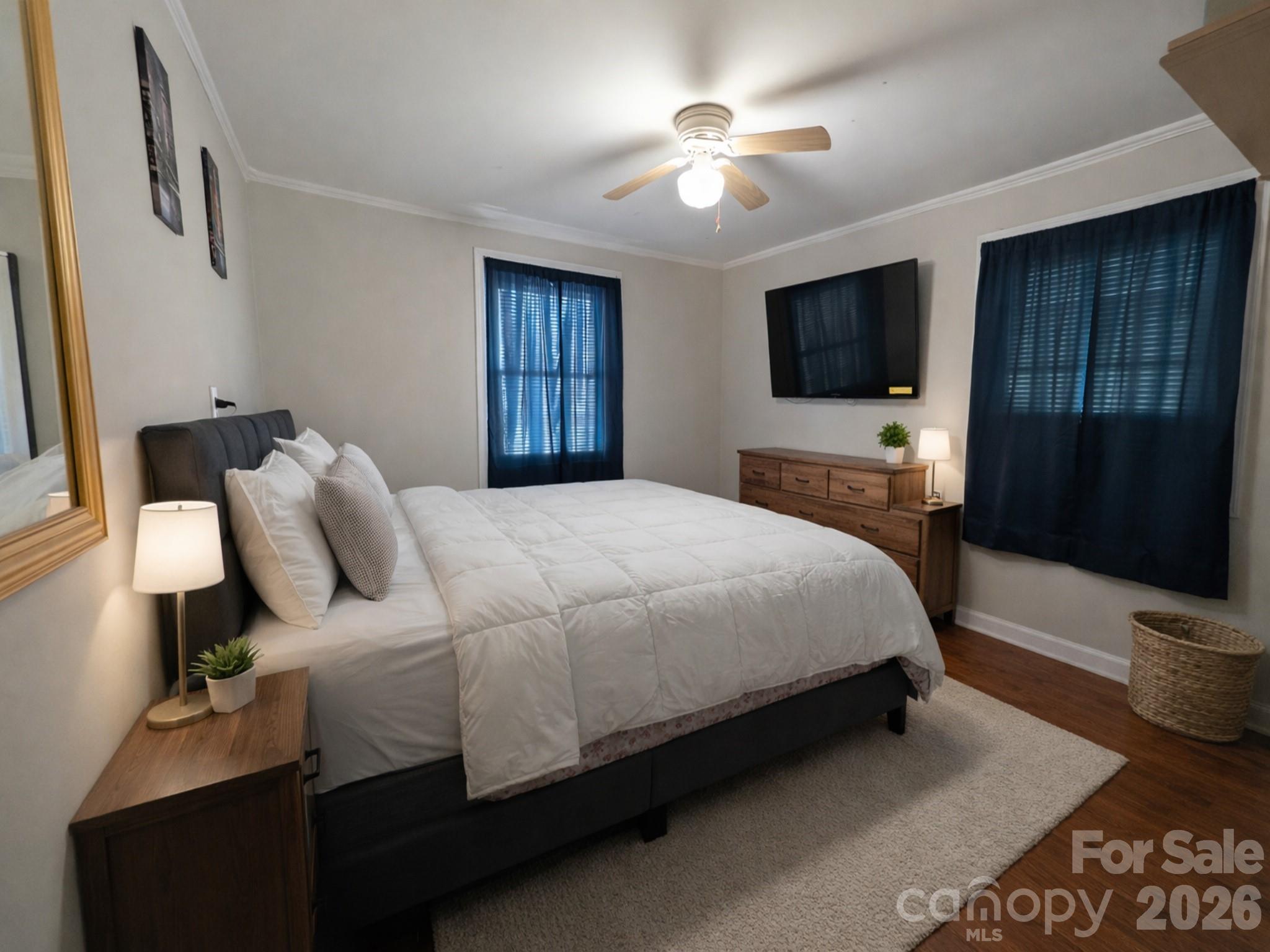 Virtually Staged Primary Bedroom - 731 Finley Road, Rock Hill