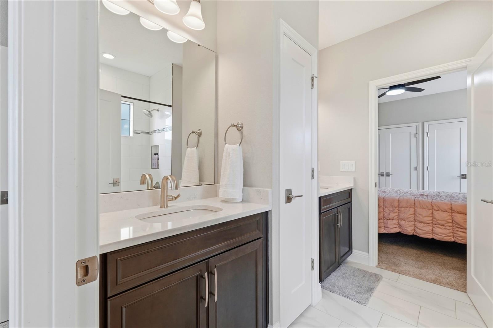 3 Full Bathroom- Jack and Jill w/ Two vanities - 8207 RUSHTON PL, PARRISH