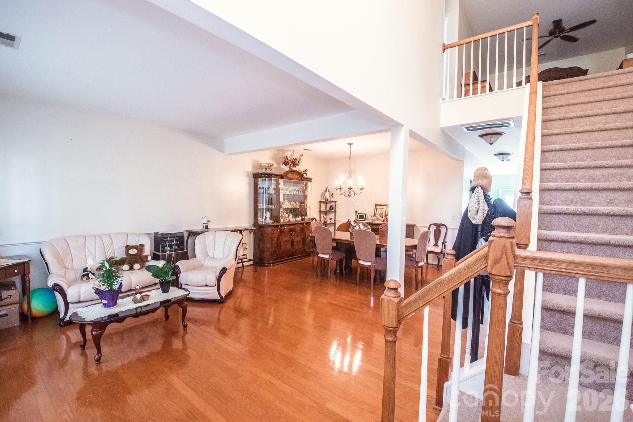 Formal Living Room adjoins Dining Room with Hardwood Floors! - 3615 Darlington Road, Matthews