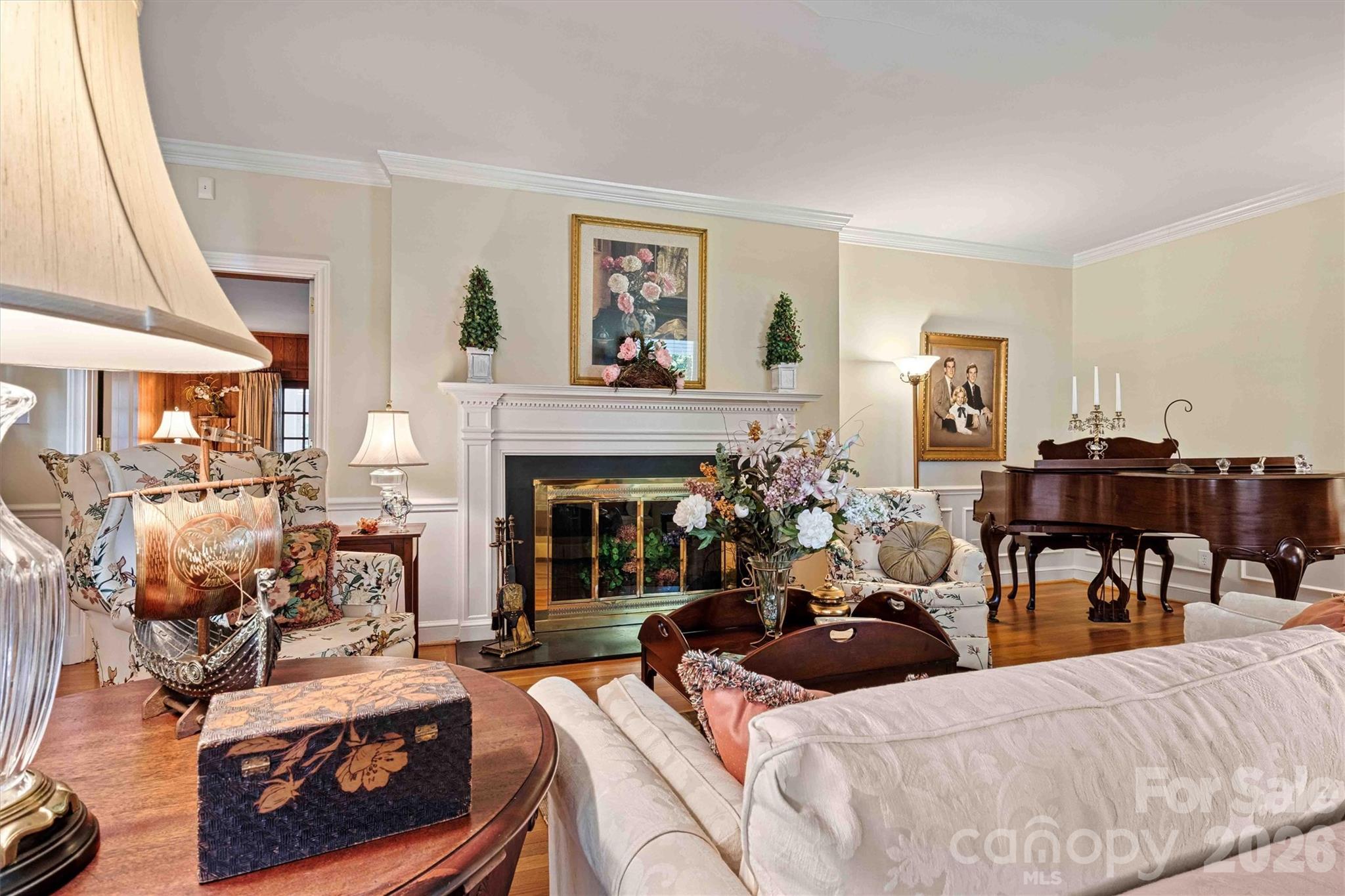 Formal Living Room/Grand Piano View - 842 North Center Street, Hickory