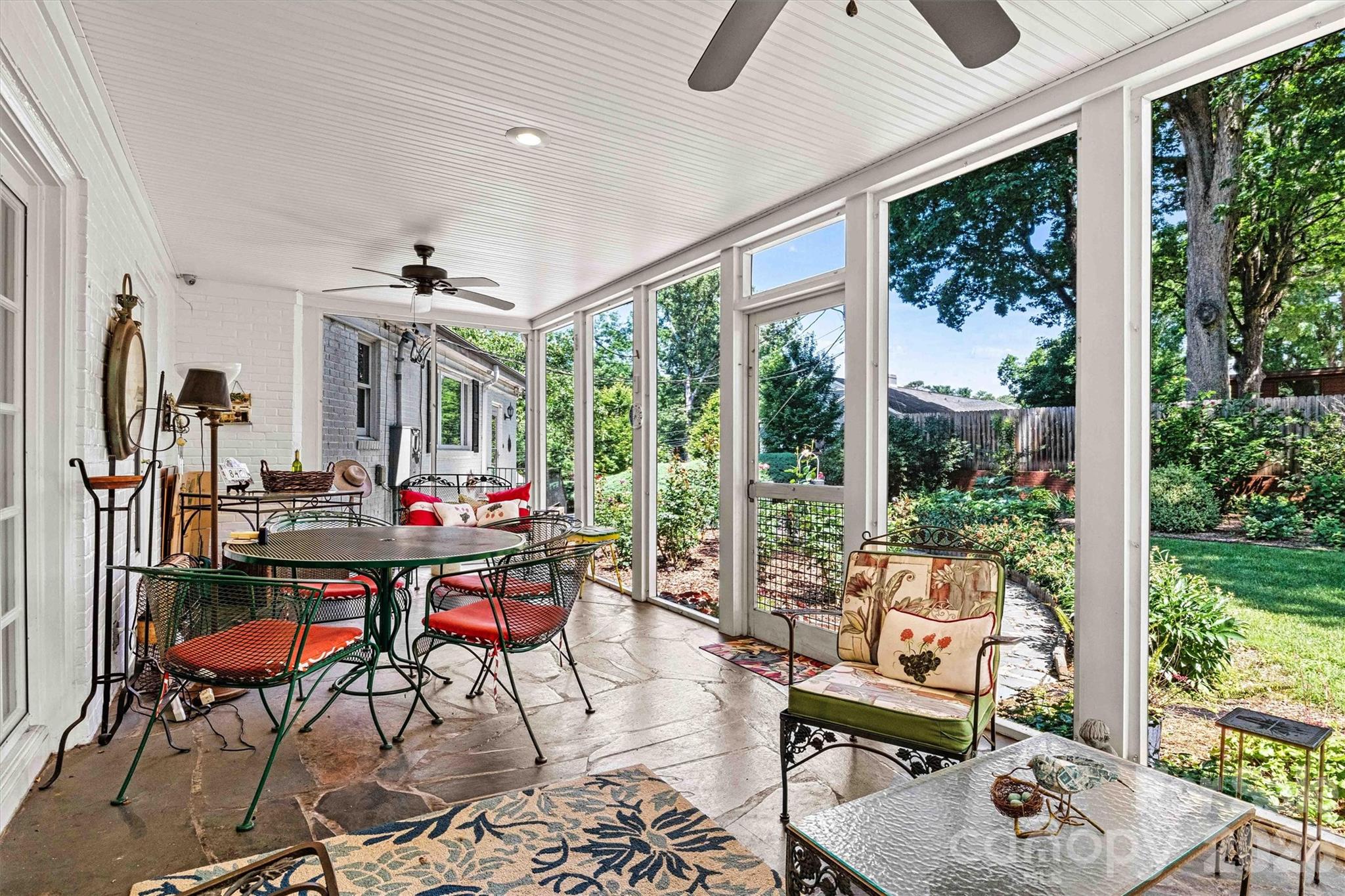 Screened-In Porch/Rose Garden View - 842 North Center Street, Hickory