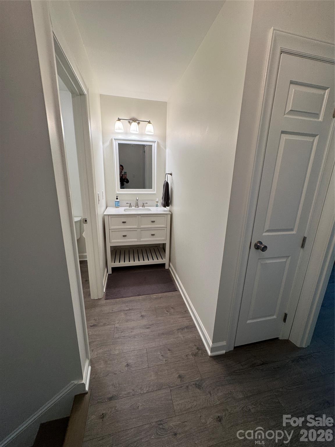 Upstairs hallway vanity - 2705 N Center Street, Hickory