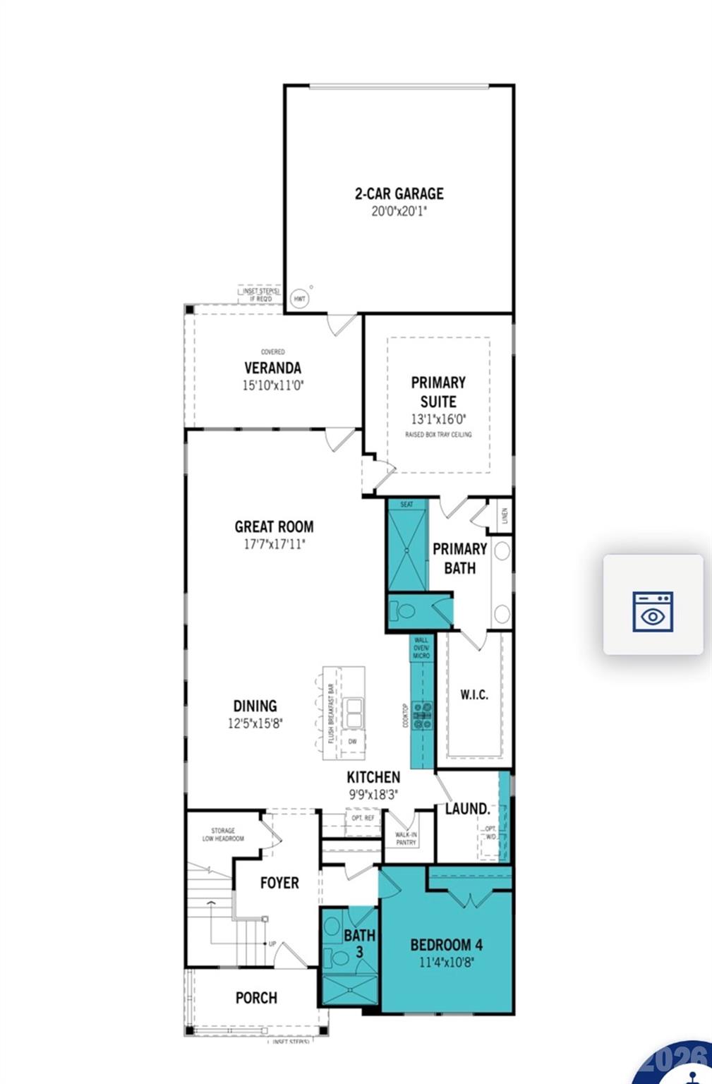 First floor plan rendering - 446 Spire Street, Rock Hill