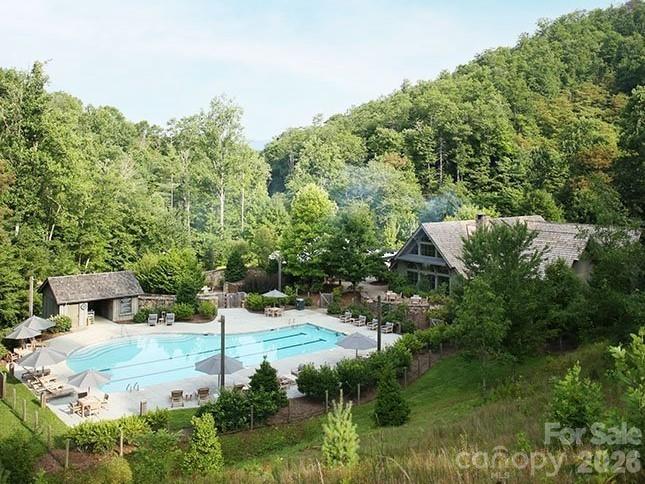 Outdoor pool nestled between the mountains - 81 Boarding House Way, Sylva