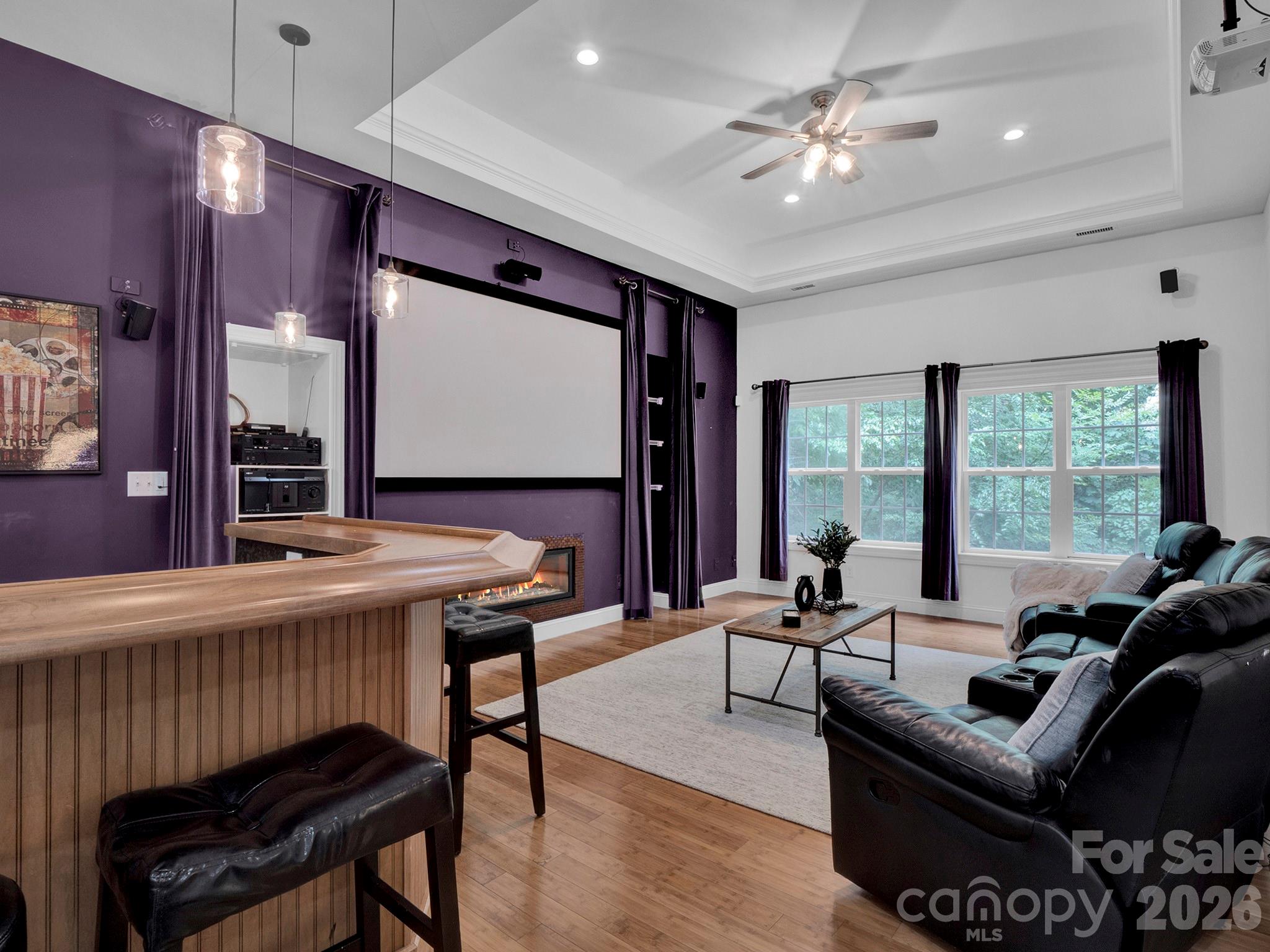 Lower level/ basement media room - 2652 Bedford Place NW, Concord