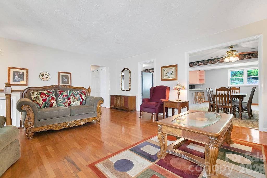 Livingroom to Dining Area - 1482 Island Ford Road, Brevard