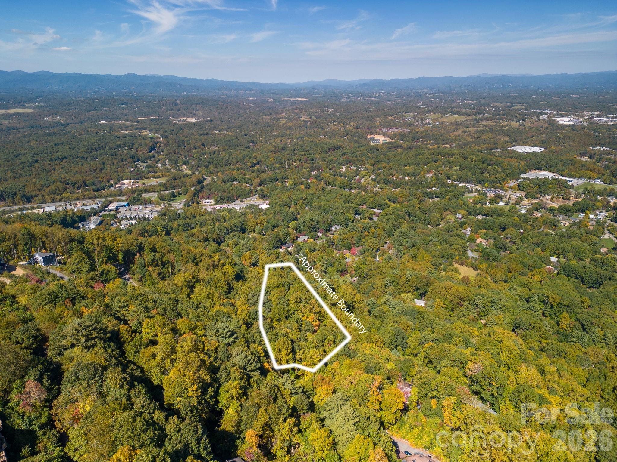 Aerial Photo with Boundary! - 99999 Leisure Mountain Road, Asheville