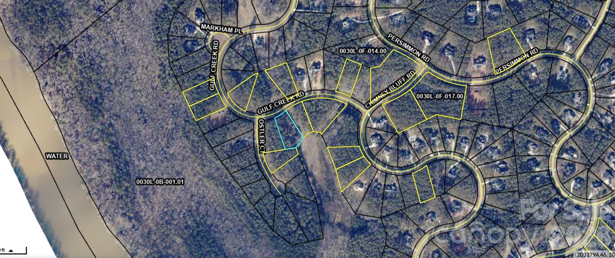 Blue Line -> lot lines - 8066 Gulf Creek Road, Lancaster