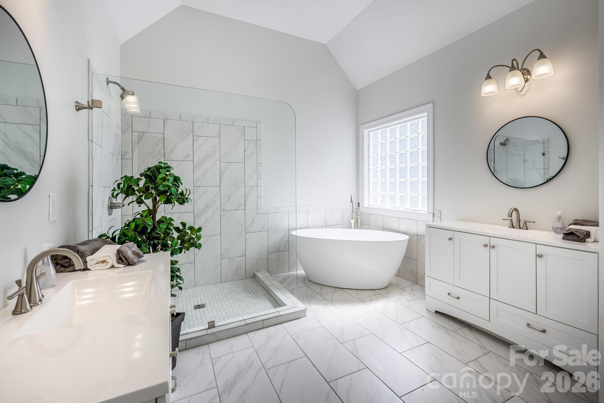 Spa-Like Primary Bath w/Dual Vanities - 7867 Golf Course Drive N, Denver