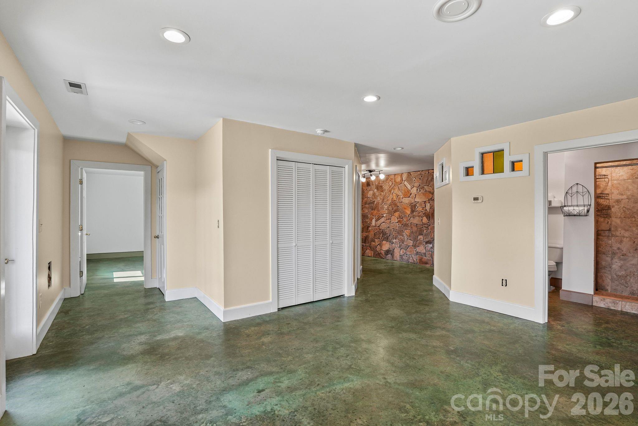 Basement family room has plenty of closet/storage space - 310 Burr Ridge, Marshall