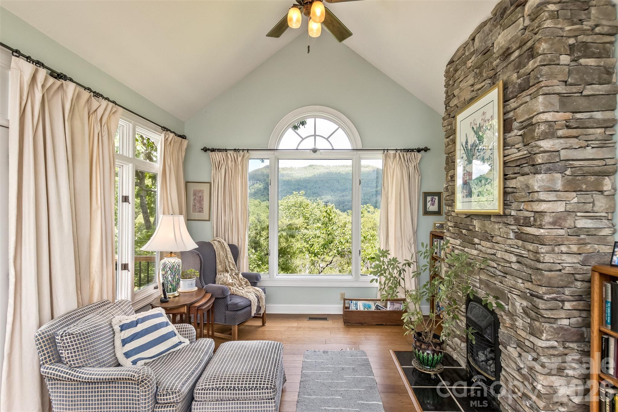 Gas Coal Fireplace in Primary - 25 Windsong Drive, Fairview