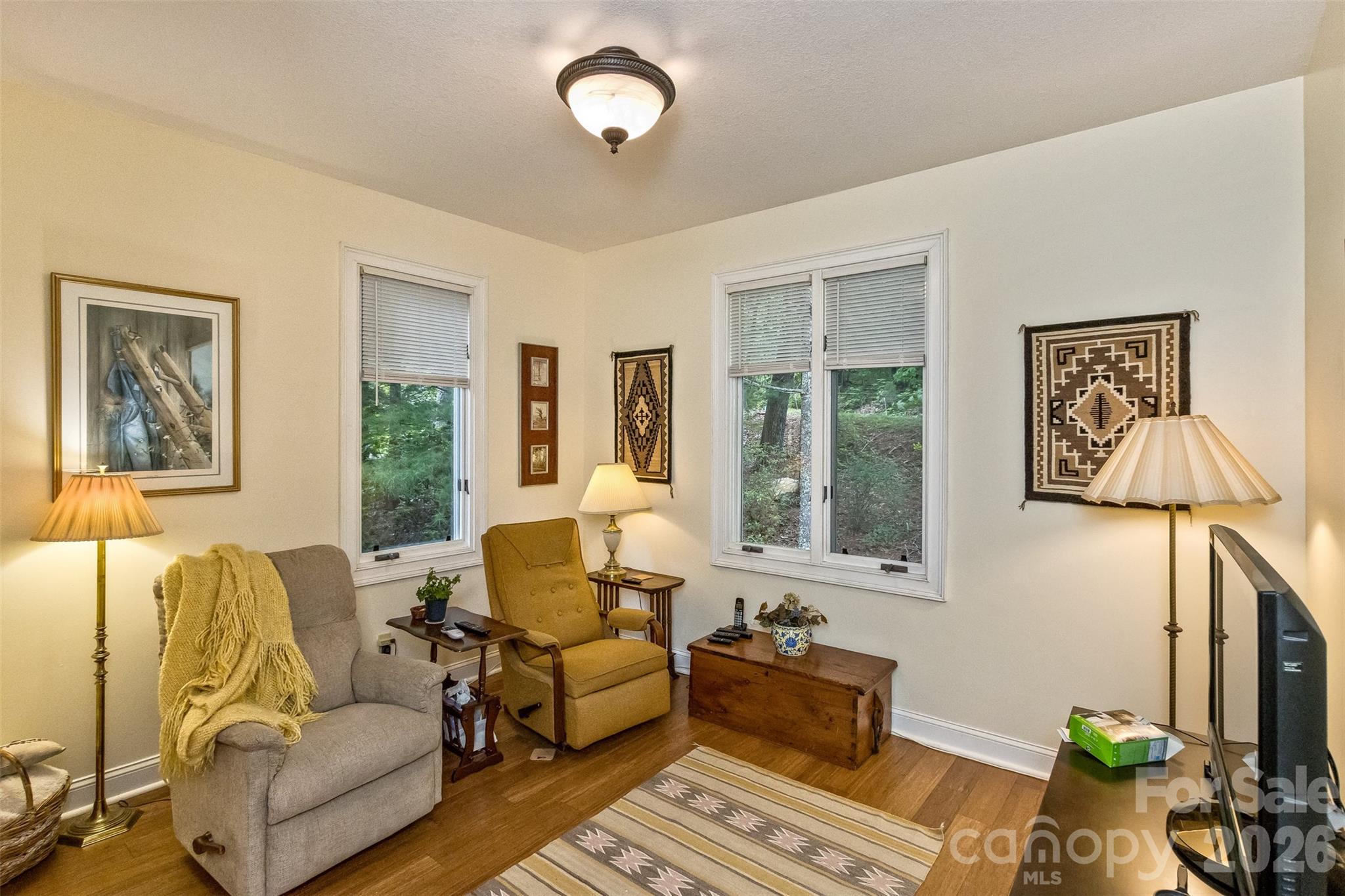 Small second bedroom on main - currently used as TV room - 25 Windsong Drive, Fairview