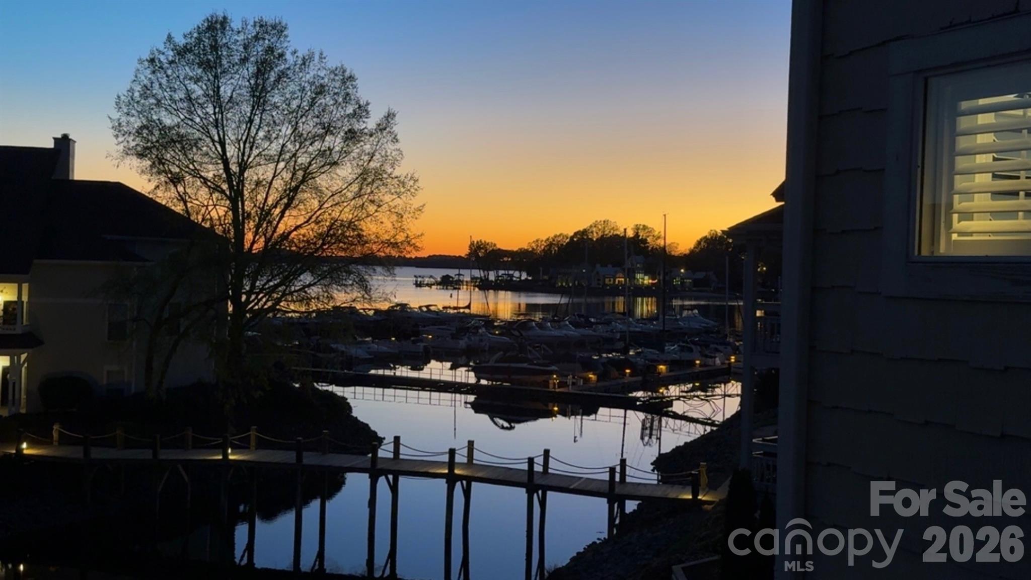 Sunset view off of deck. - 18009 Kings Point Drive, Cornelius
