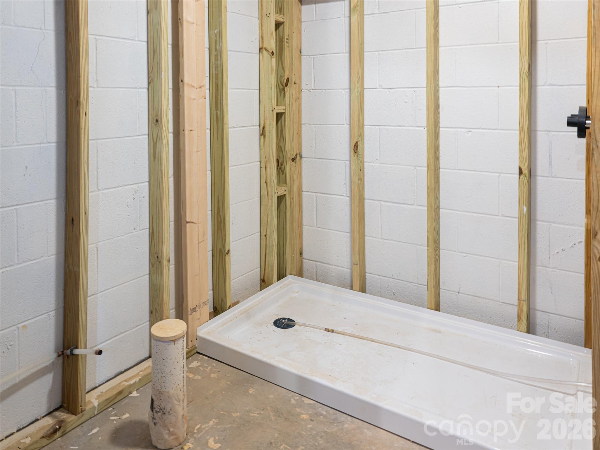 Basement bath plumbed - 17 Dreambird Drive, Leicester