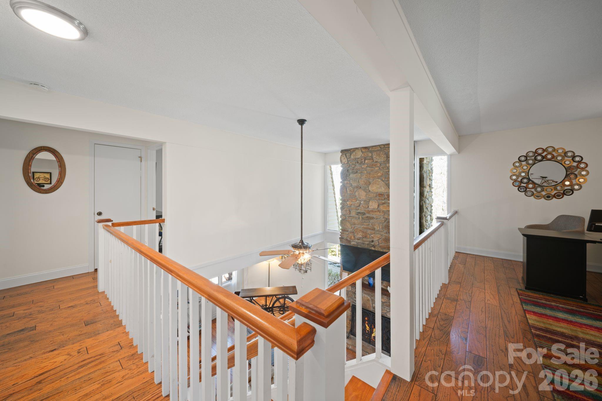 Upstairs is open to the main level - 363 S Sequoyah Lane, Brevard