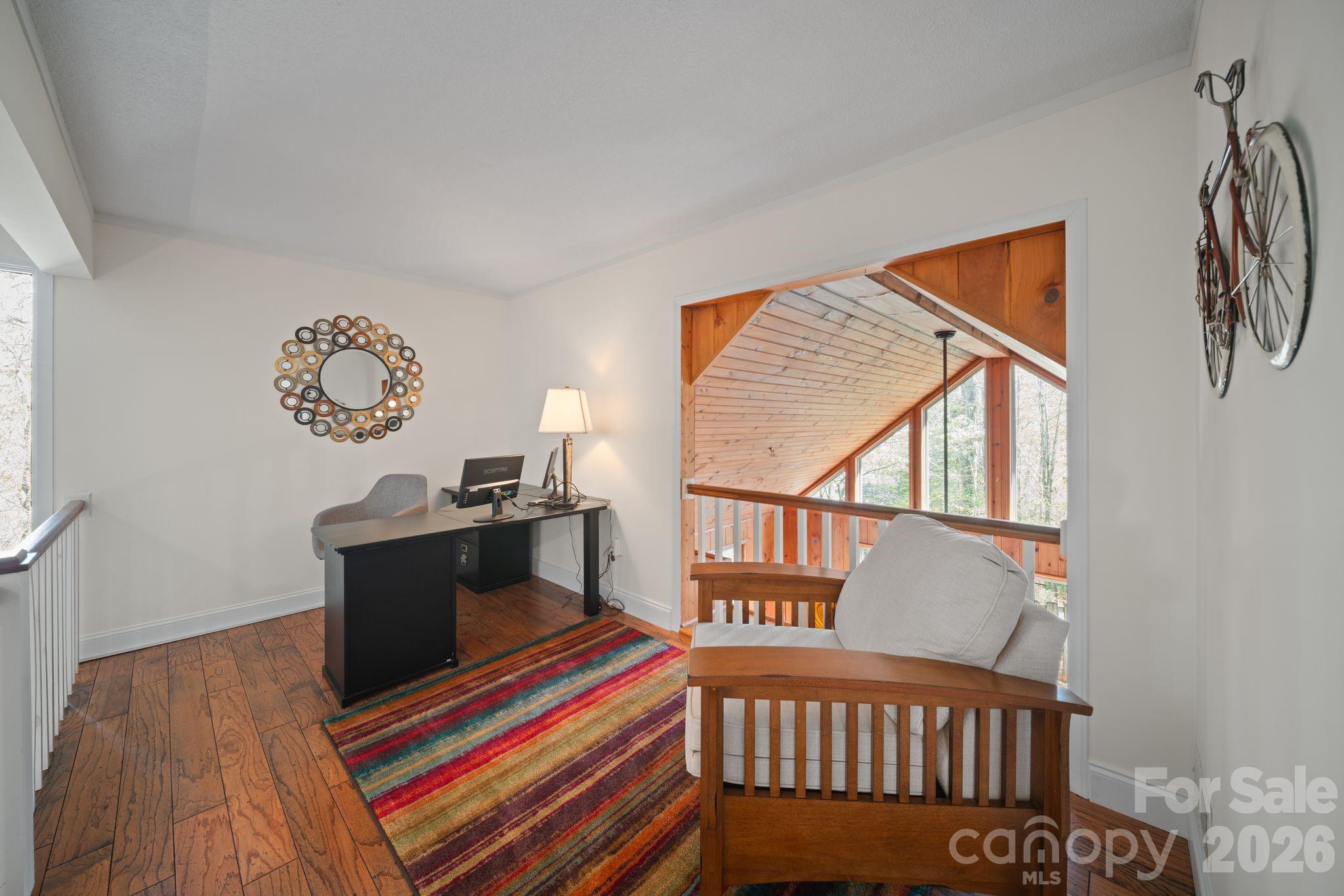 Loft area at the top of the stairs, perfect for your reading nook or office - 363 S Sequoyah Lane, Brevard