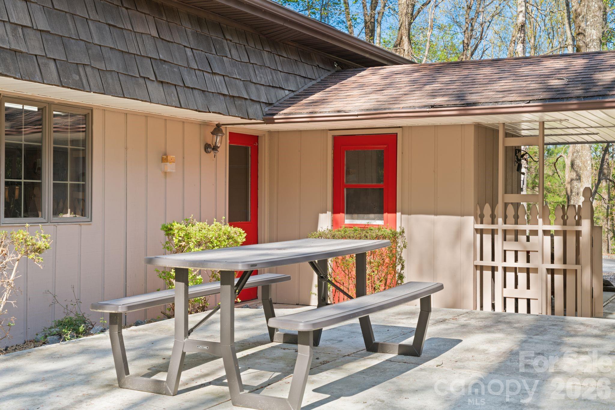 Located conveniently between the house and the garage - 363 S Sequoyah Lane, Brevard