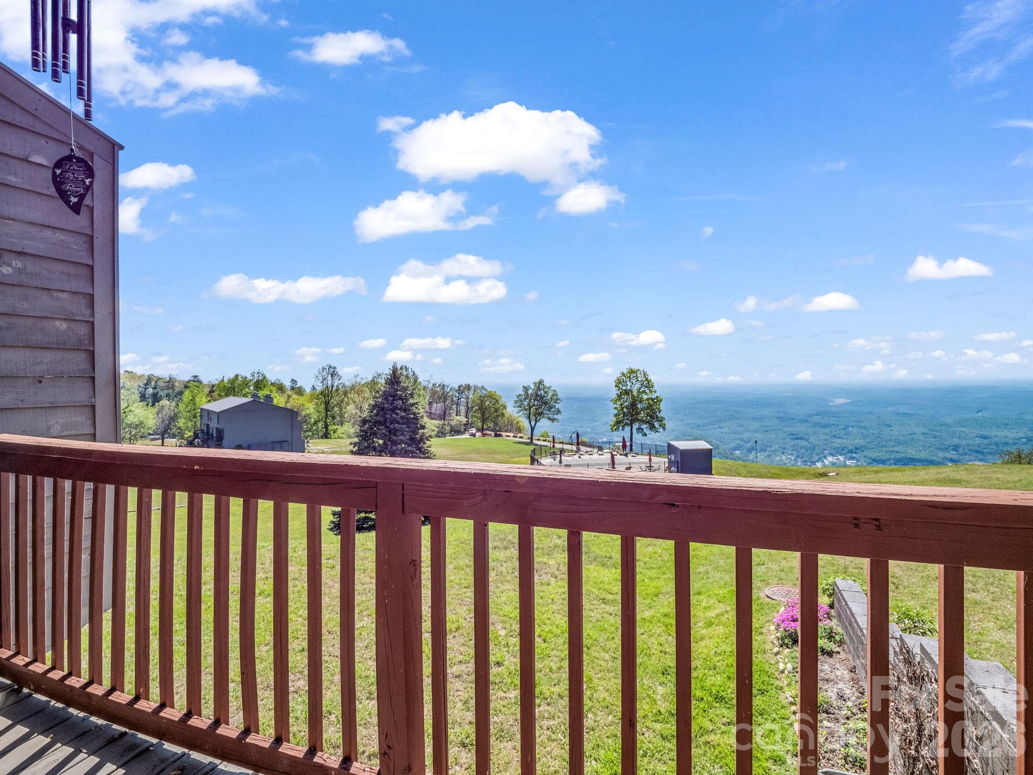 Views from the main level deck looking toward the pool - 2881 White Oak Mountain Road, Columbus