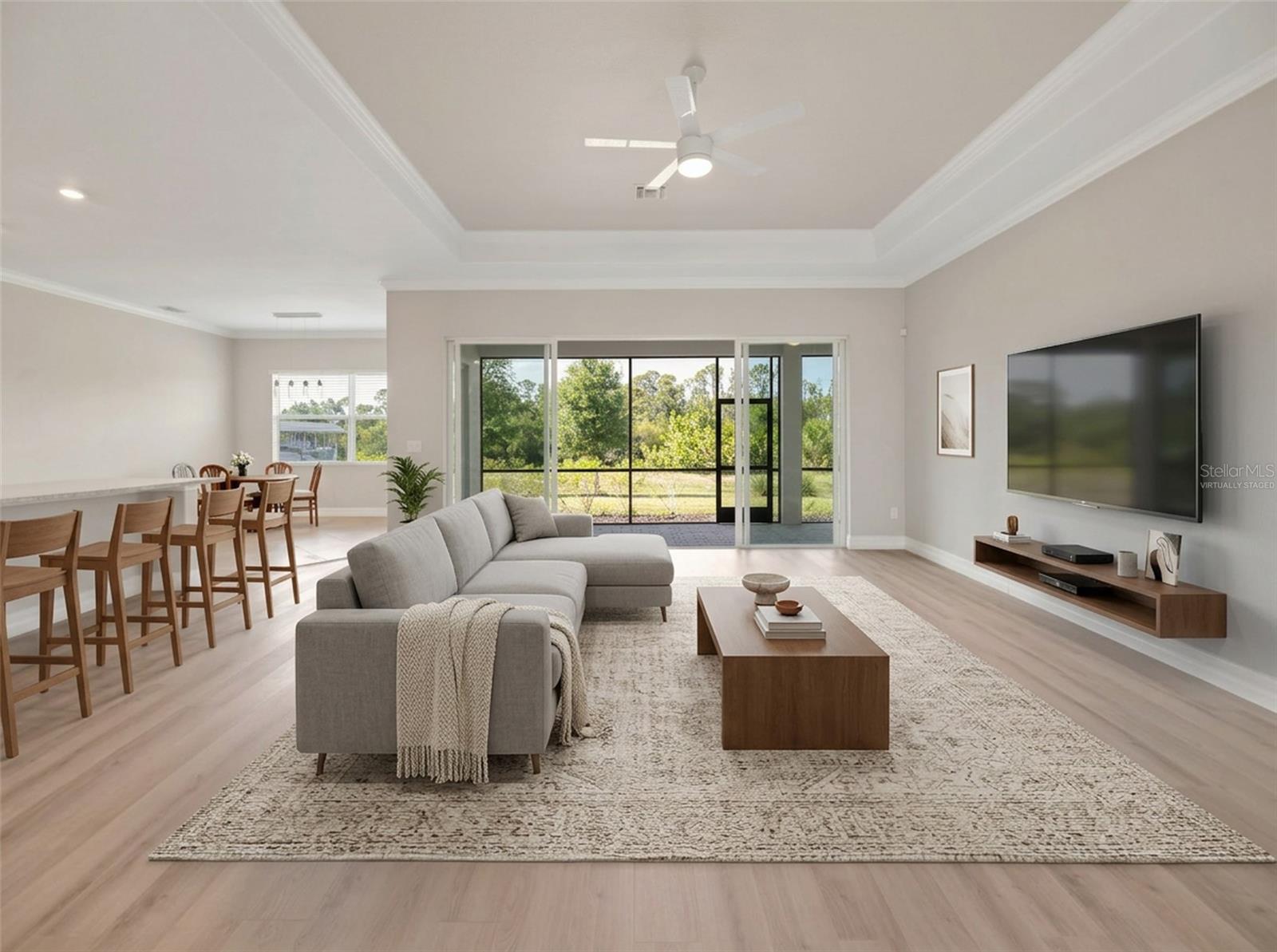 Ai Virtually staged living room. - 14500 PONCE DE LEON TRL, PORT CHARLOTTE