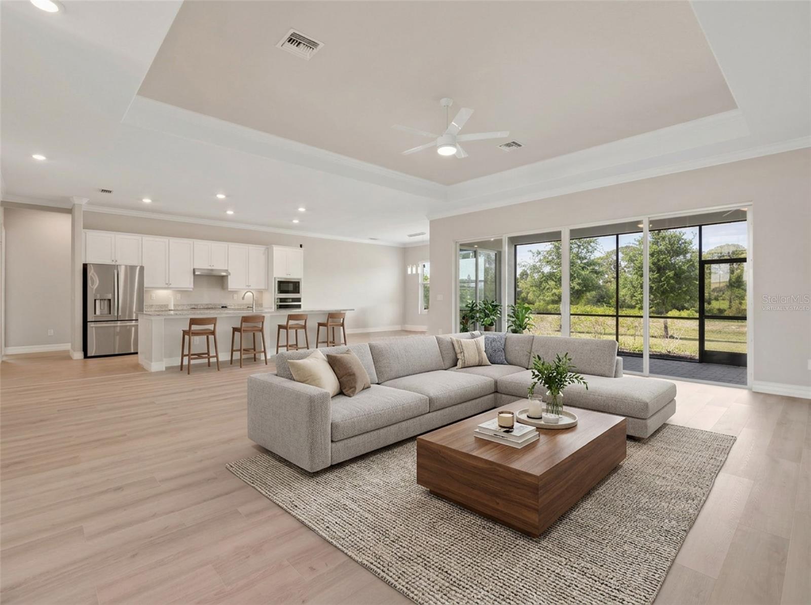 Ai Virtually staged living room. - 14500 PONCE DE LEON TRL, PORT CHARLOTTE