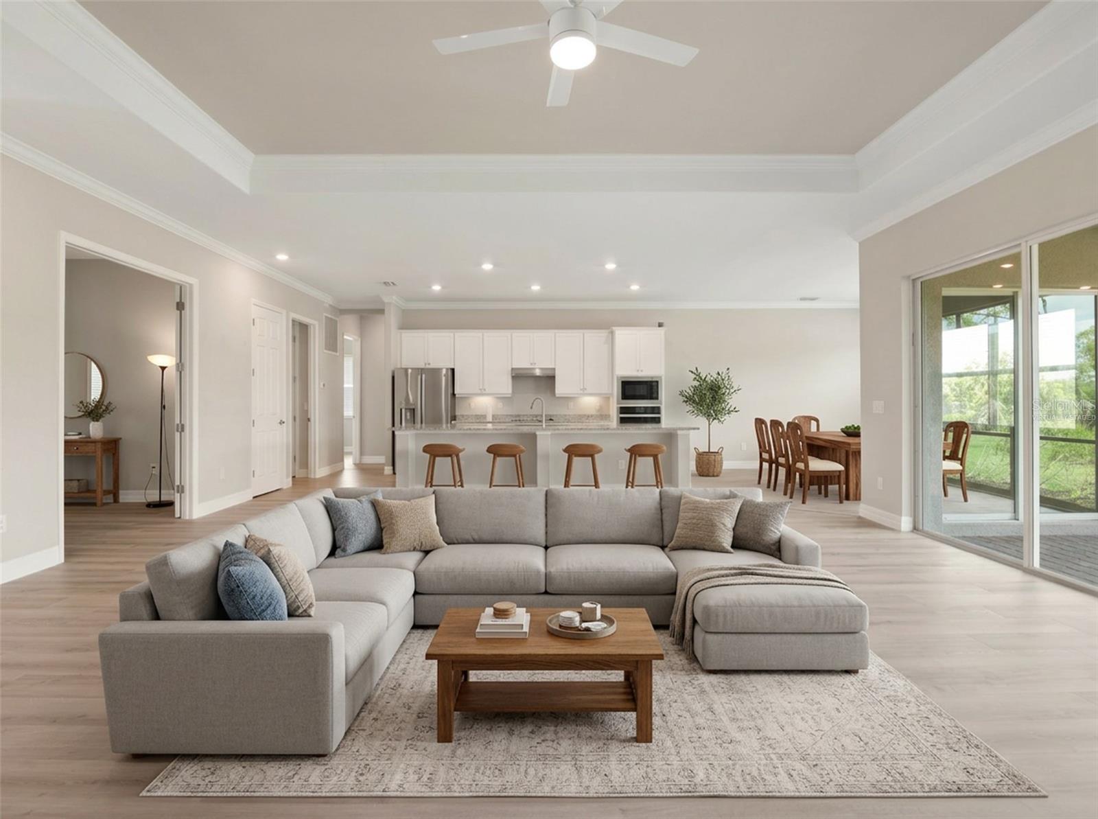 Ai Virtually staged living room. - 14500 PONCE DE LEON TRL, PORT CHARLOTTE