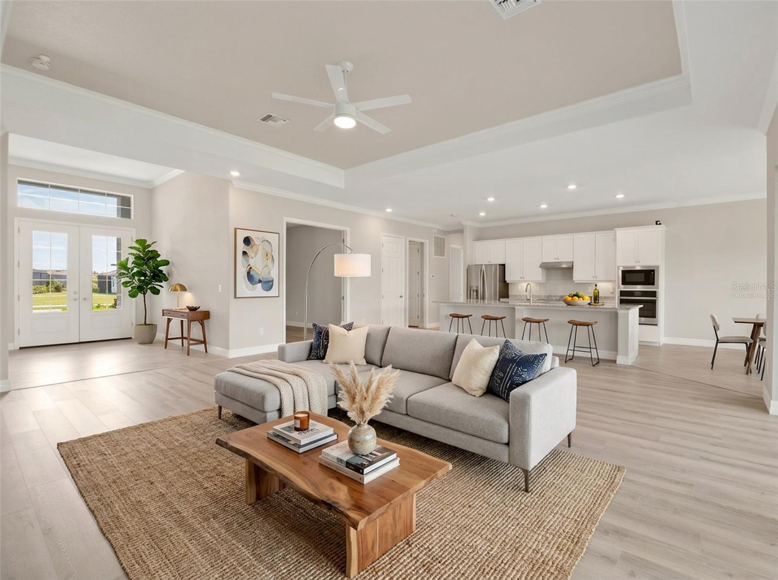 Ai Virtually staged living room. - 14500 PONCE DE LEON TRL, PORT CHARLOTTE