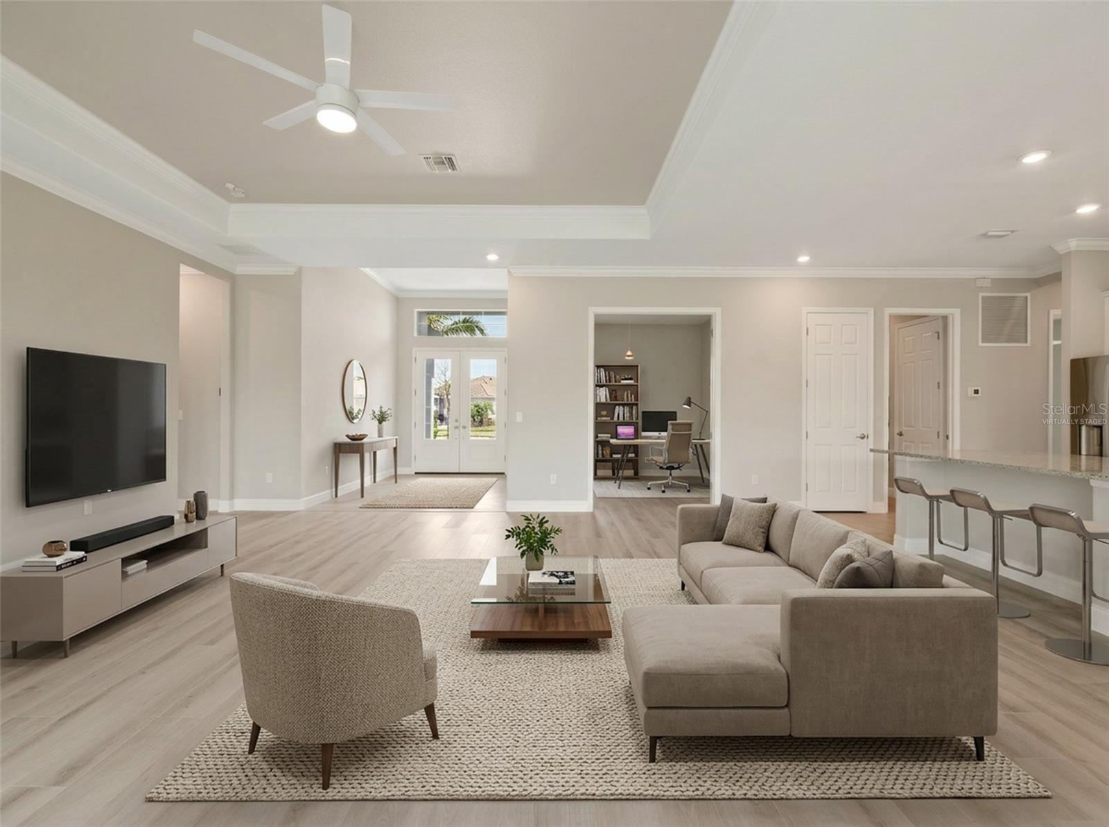 Ai Virtually staged living room. - 14500 PONCE DE LEON TRL, PORT CHARLOTTE